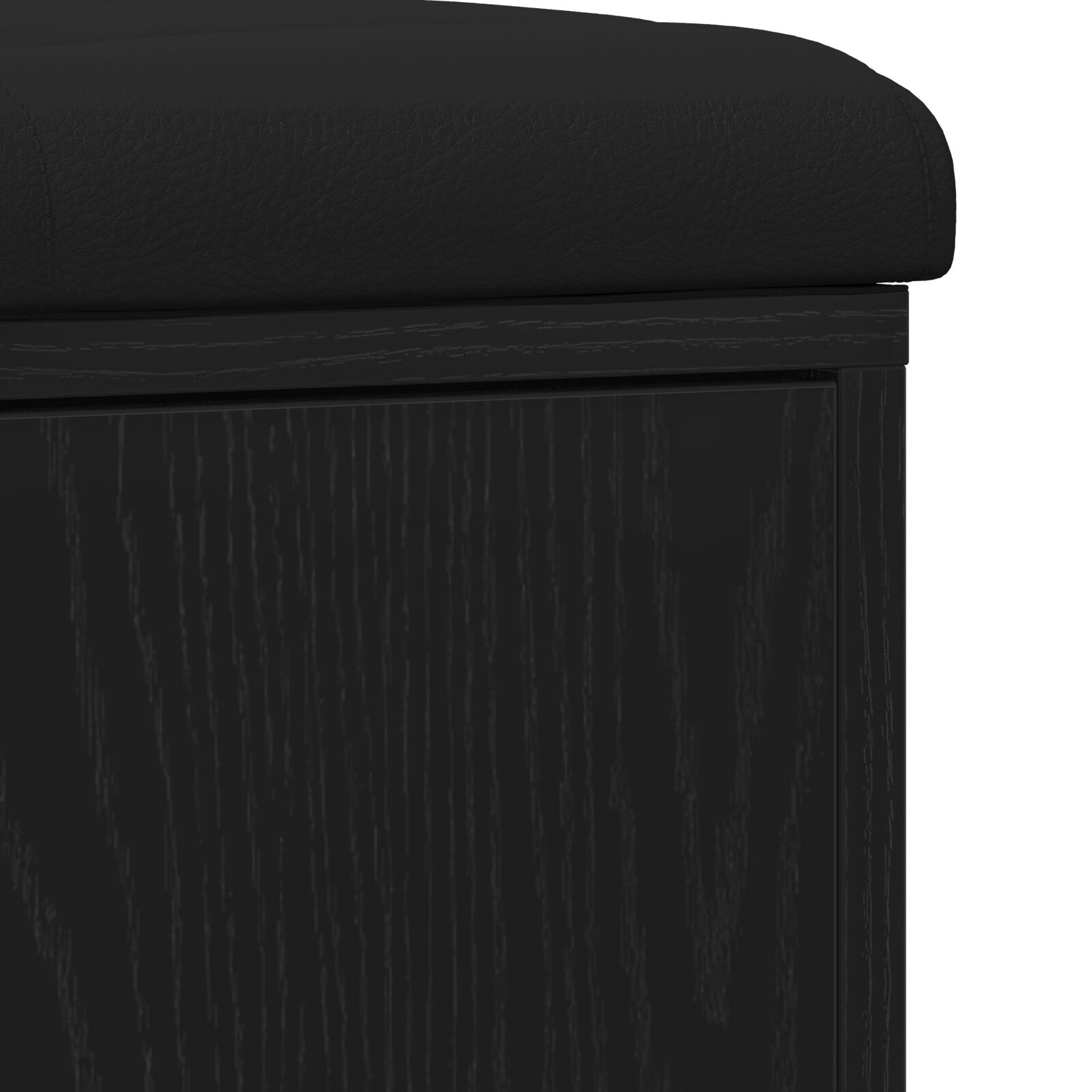 Tároló pad fekete tölgy 100x30x48 cm műanyag