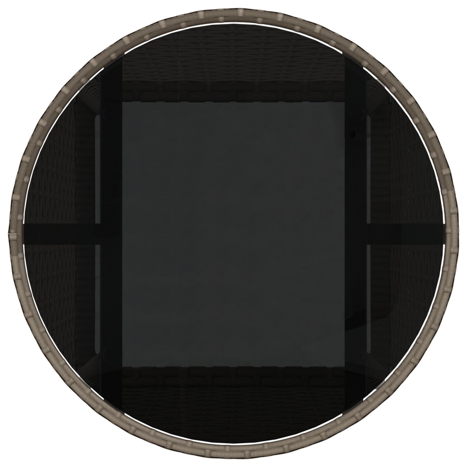 Étkező bútor szett 3 darab szürke rattan tartós