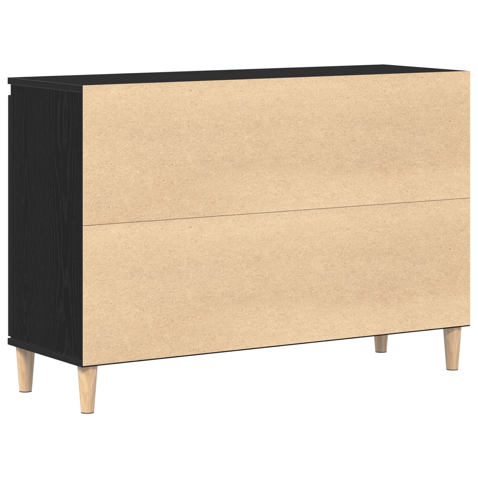 Fekete tölgy oldalszekrény 101x35x60 cm műszaki fa