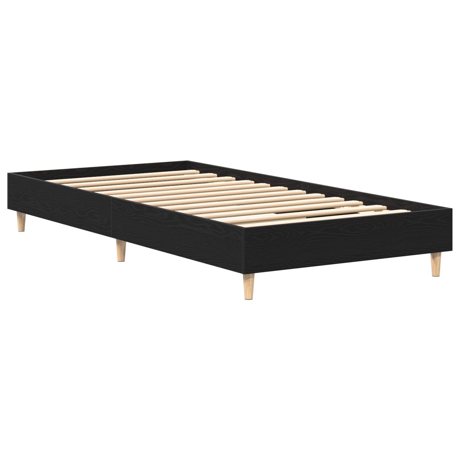 90x190 cm-es fekete tölgy merített fa ágykeret 90x190 cm-es fekete tölgy merített fa ágykeret