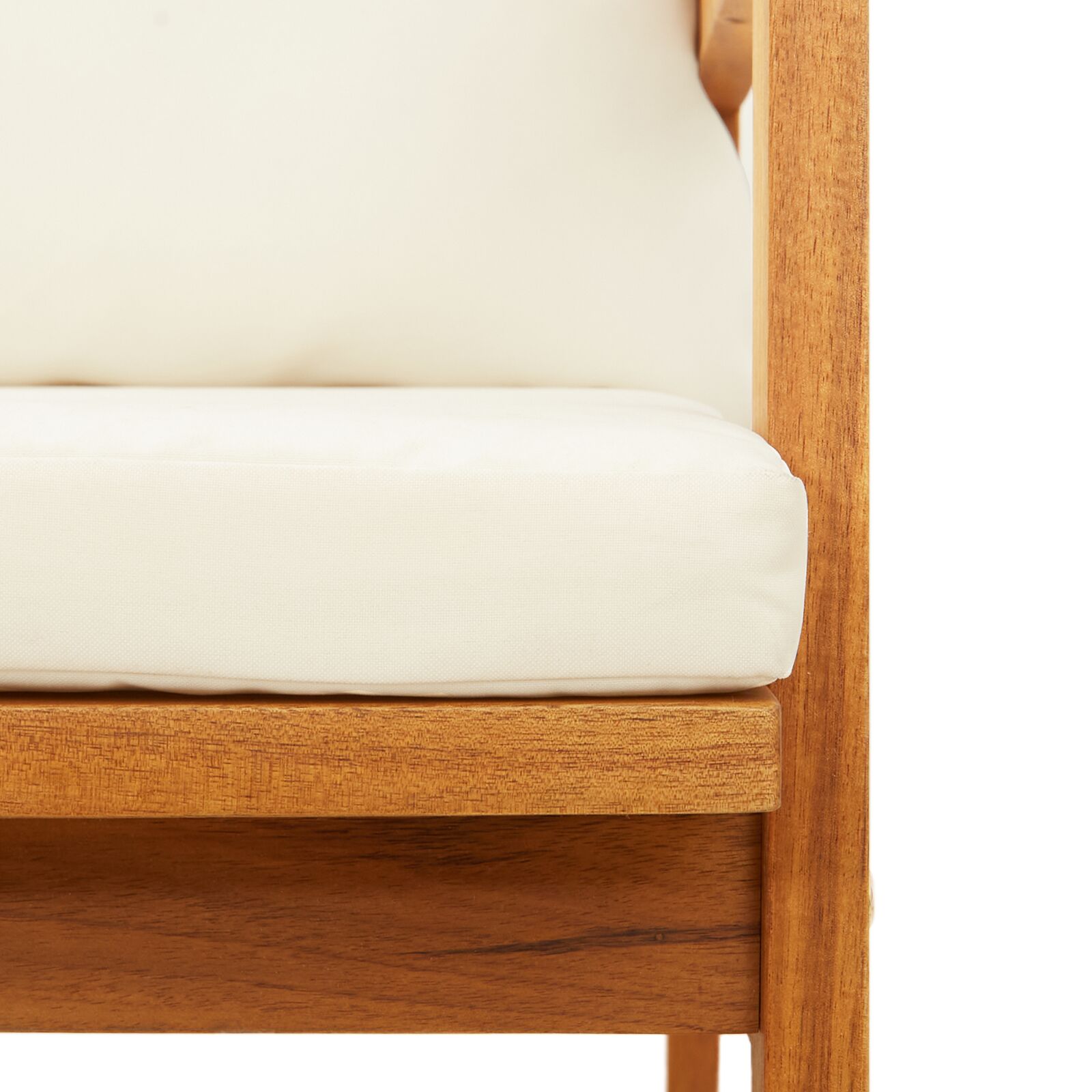 Kertibank párnákkal 115x65x71 cm tömör akácfából