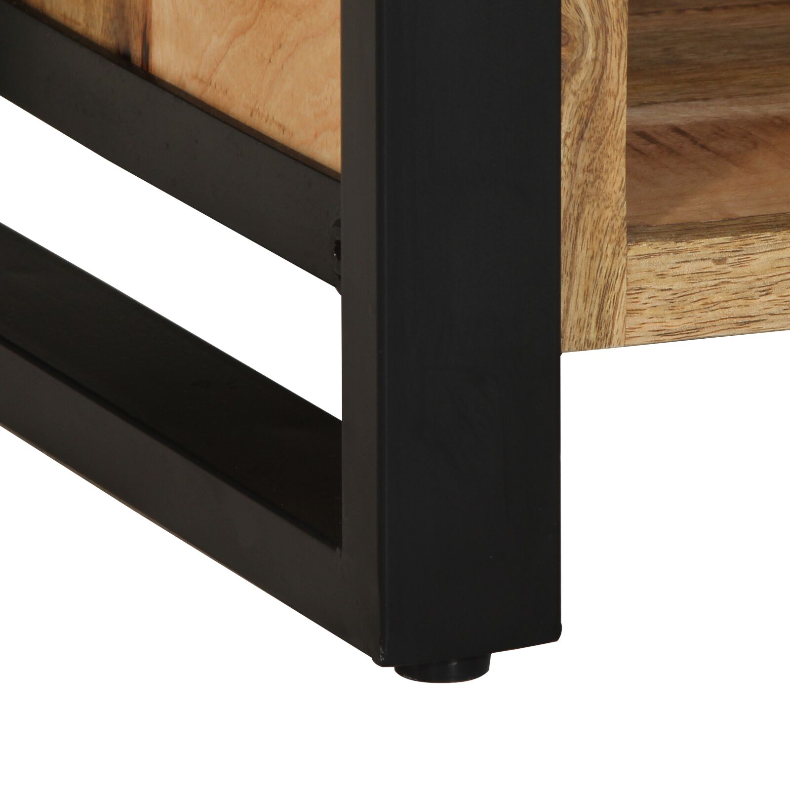 Cipőpad 100x40x50 cm tömör fa durva mangó