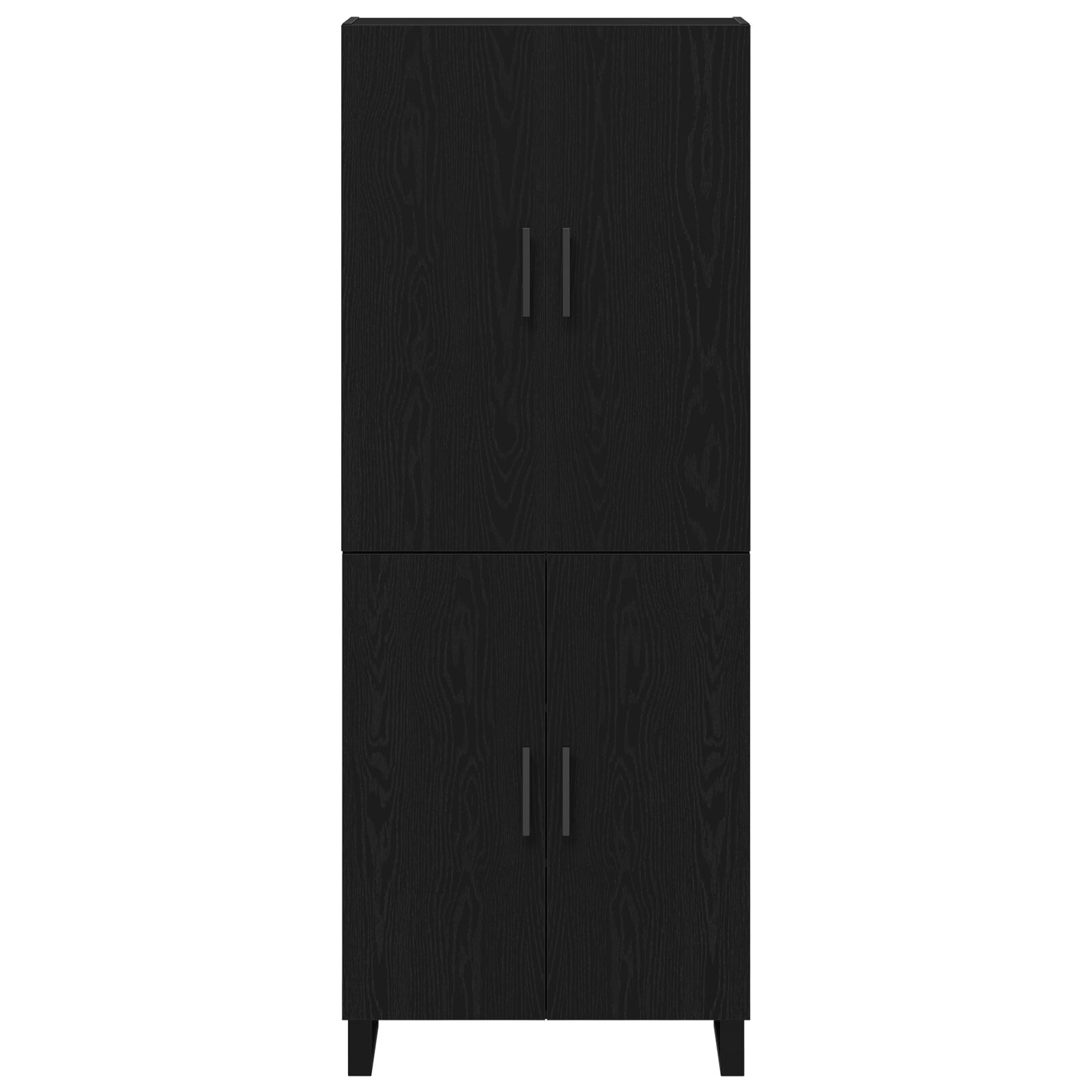 2 db fekete tölgy kábelt 69,5x34x180 cm mérnöki fa