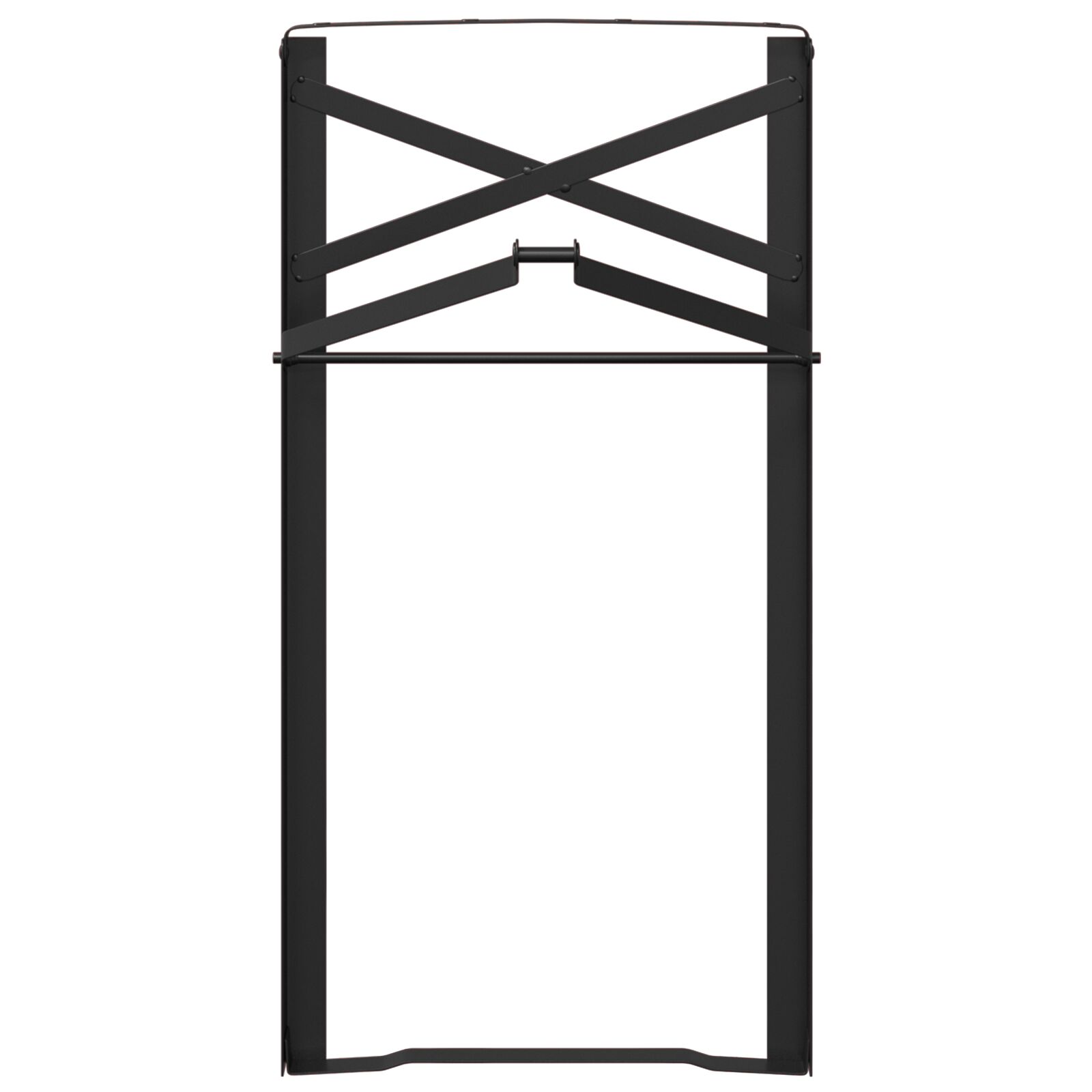 Sörasztal lábak 2 db hajtható fekete fekete porbevonatú acél