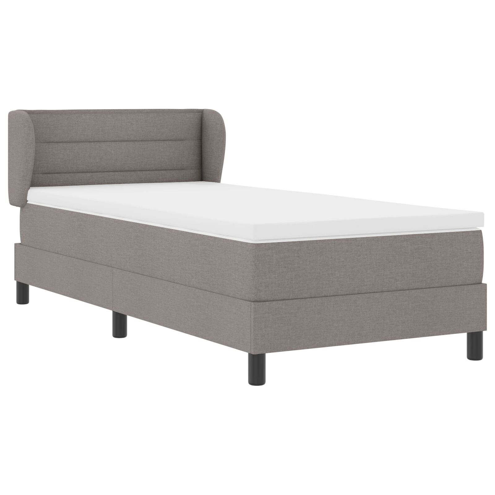 Boxspring ágy matraccal taupe 90x190 cm szövet
