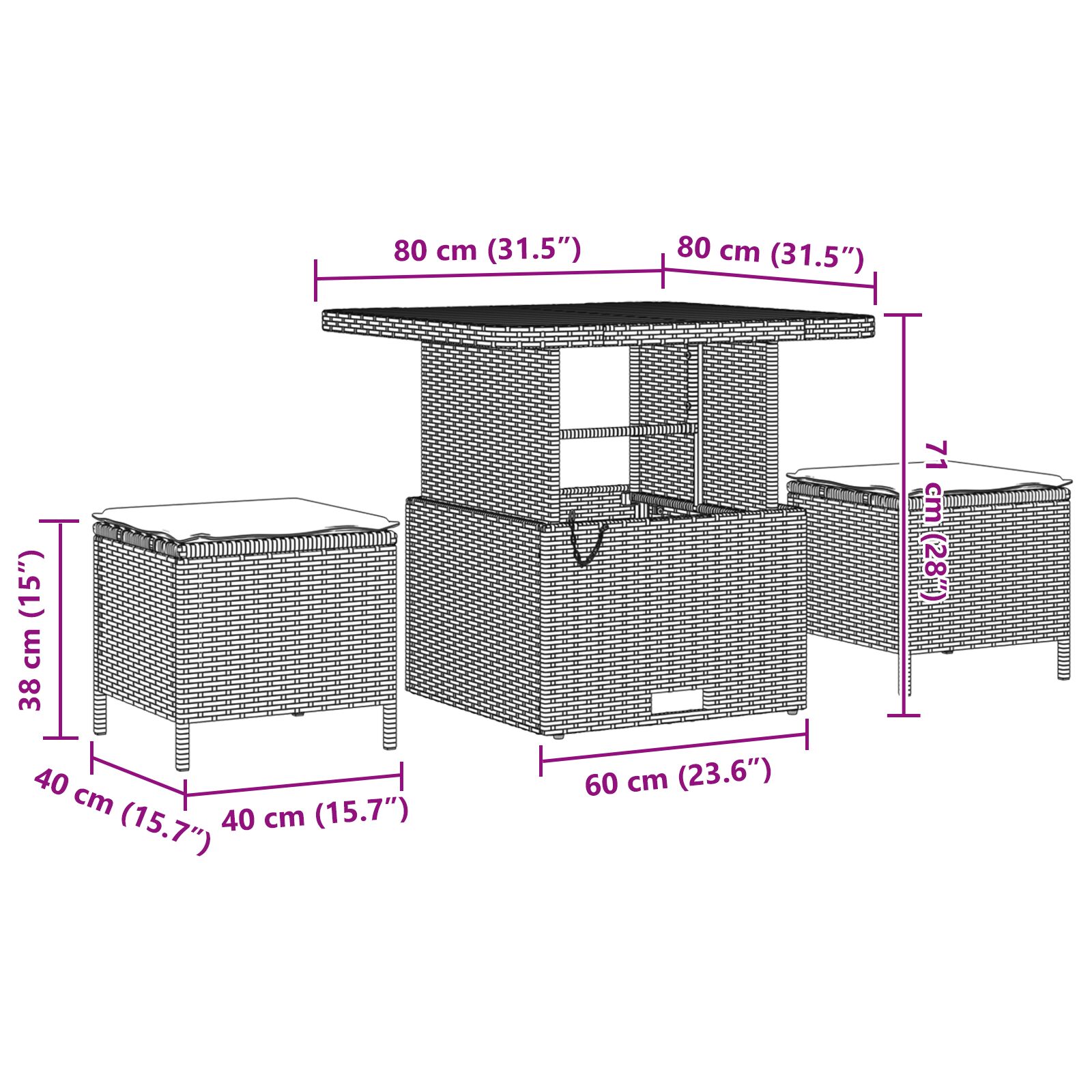 10 részes kerti kanapé szett párnákkal bézs poli rattan akácia, 2 személyes kerti kanapé párnákkal bézs poli rattan, 3 részes kerti étkező szett párnákkal bézs poli rattan akácia