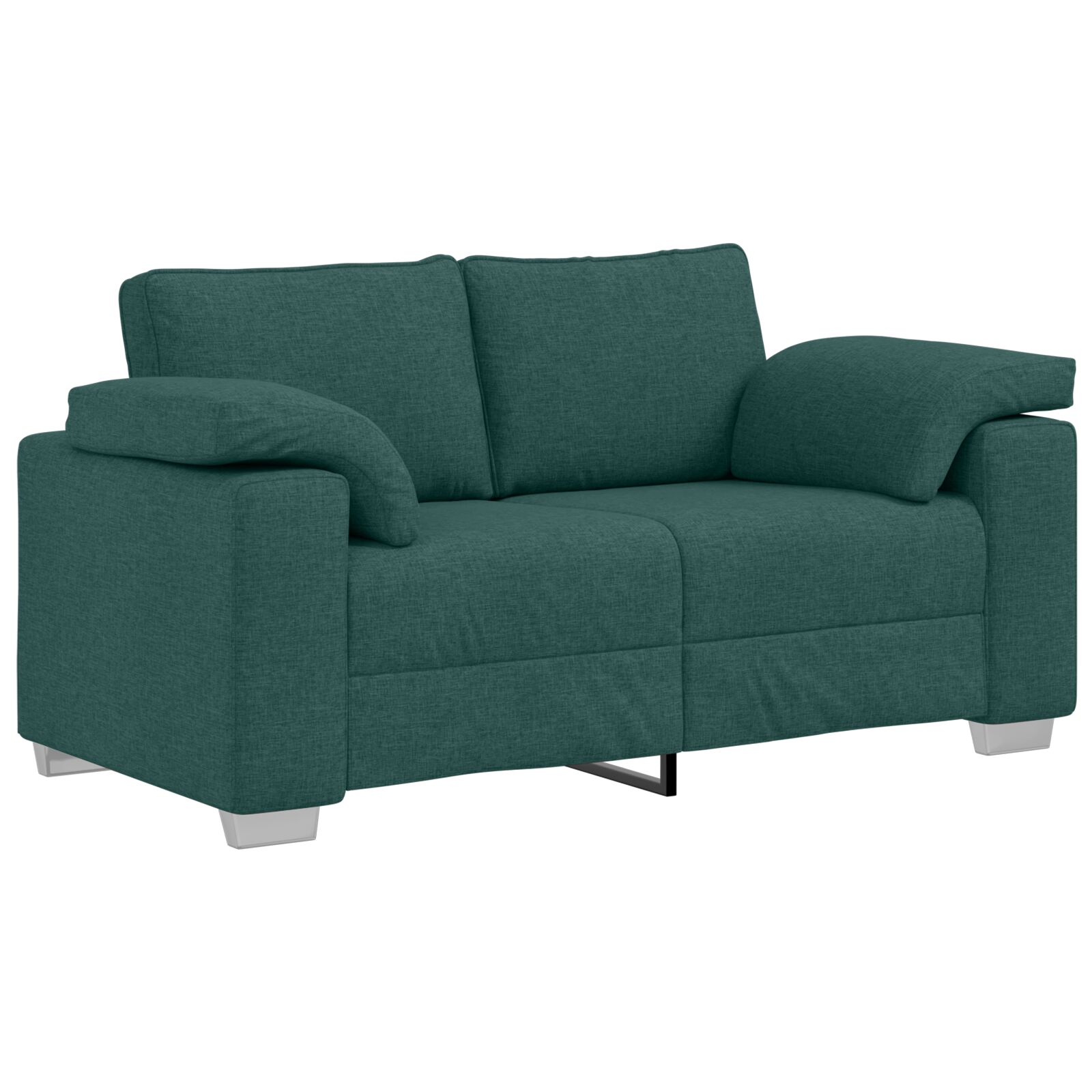Kétszemélyes kanapé sötét zöld 120 cm szövet Kétszemélyes kanapé sötét zöld 120 cm szövet