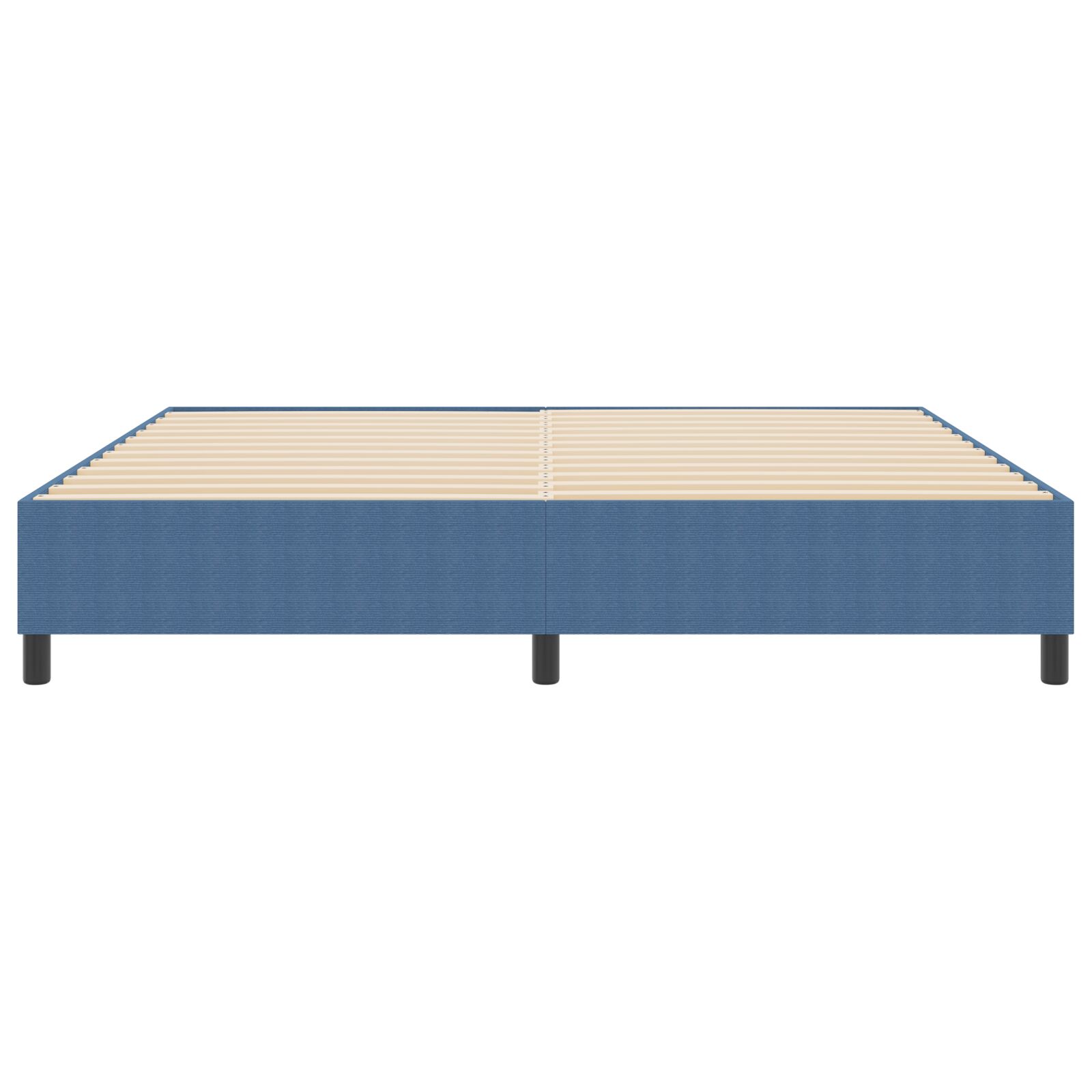 Boxspring ágy kék 200x200 cm vászon Boxspring ágy kék 200x200 cm vászon