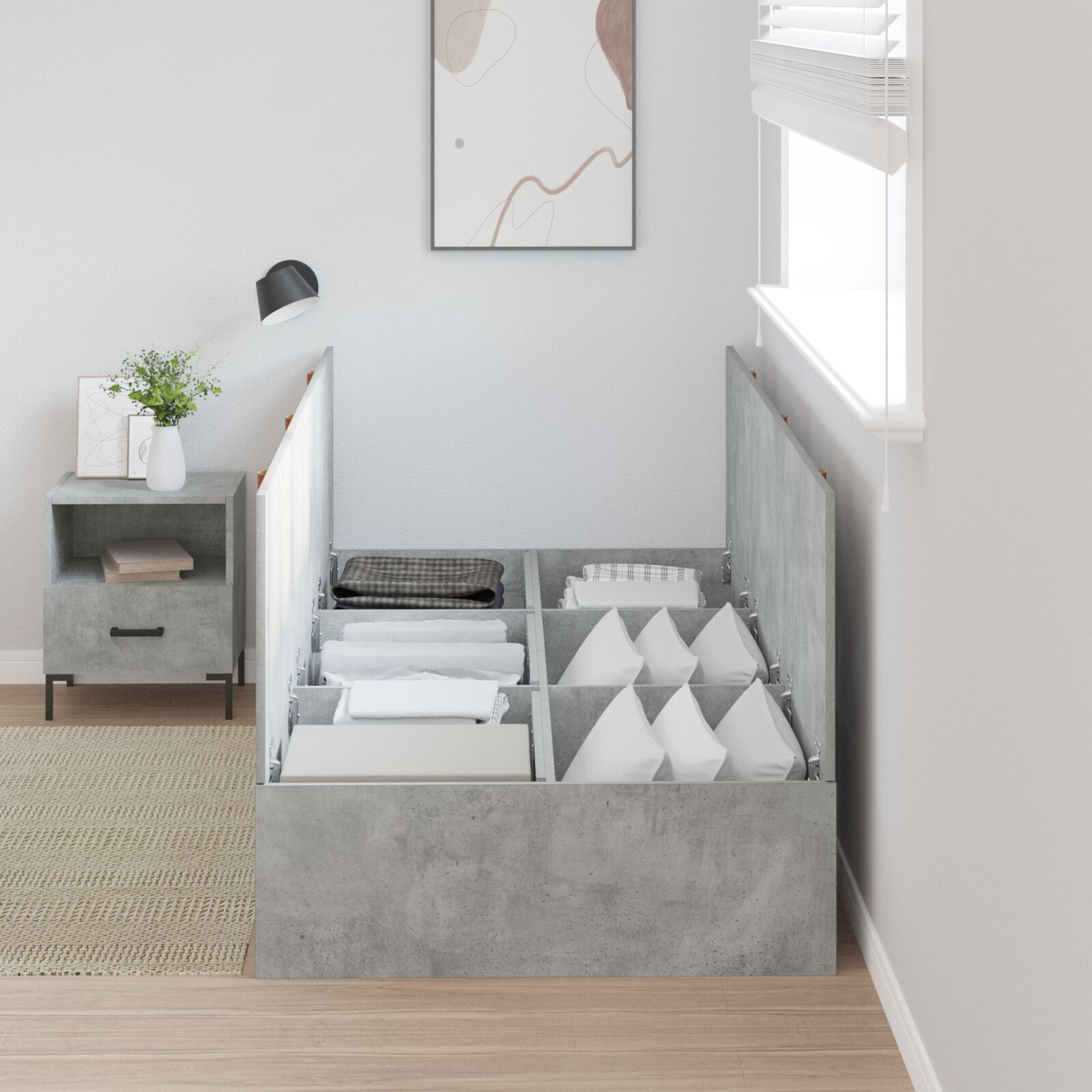 Ágykeret beton szürke beton egyszemélyes tartós Ágykeret beton szürke beton egyszemélyes tartós