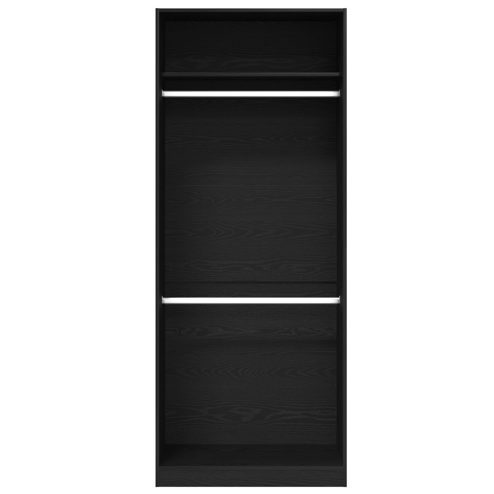 Fekete tölgy ruhásszekrény 80x50x200 cm műgyanta
