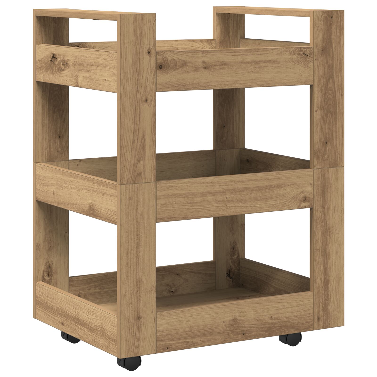 Konyhai kocsi kézműves tölgy 60x45x80 cm műanyag Konyhai kocsi kézműves tölgy 60x45x80 cm műanyag