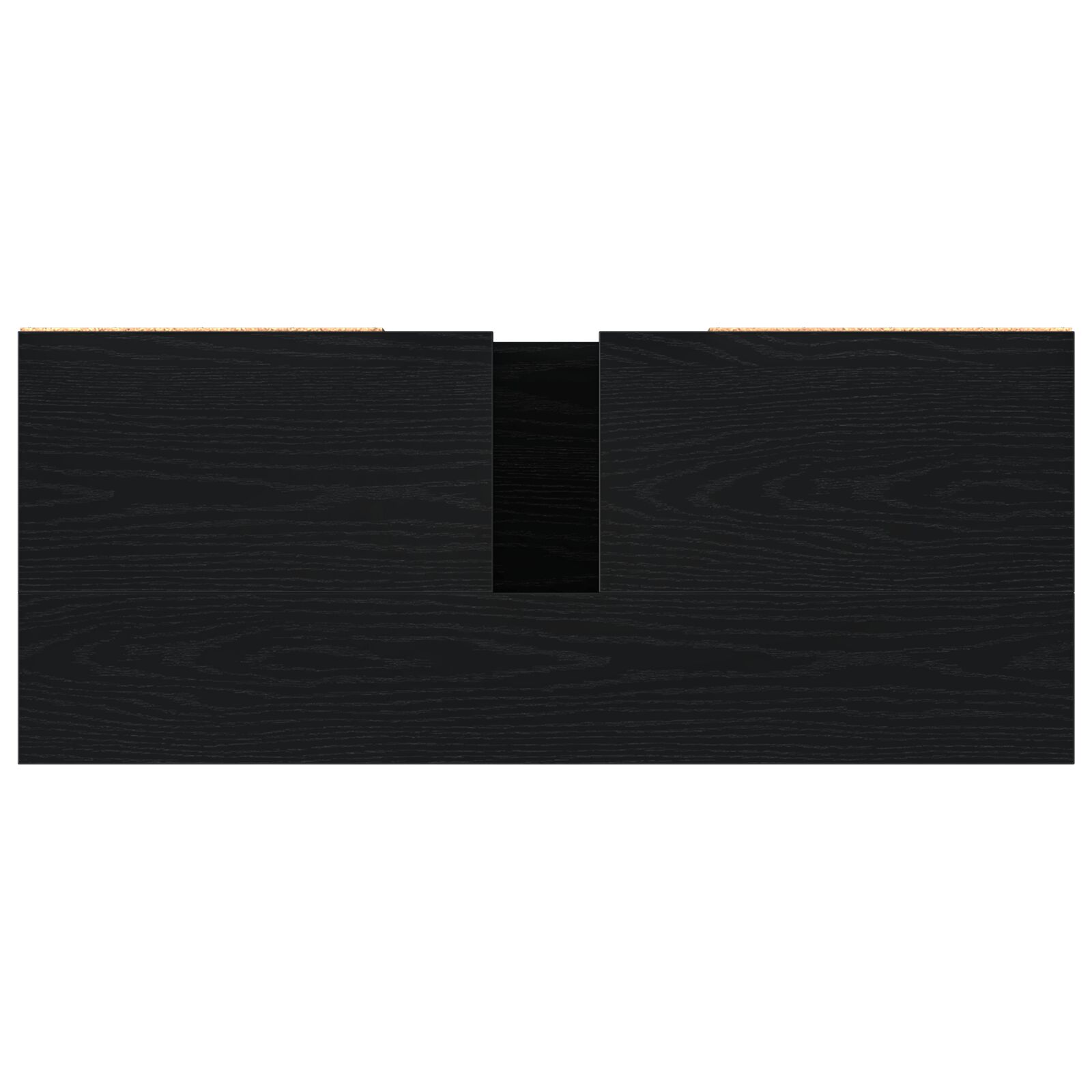 Fürdőszoba mosdókagyló szekrény fekete tölgy 80x33x60 cm műanyag