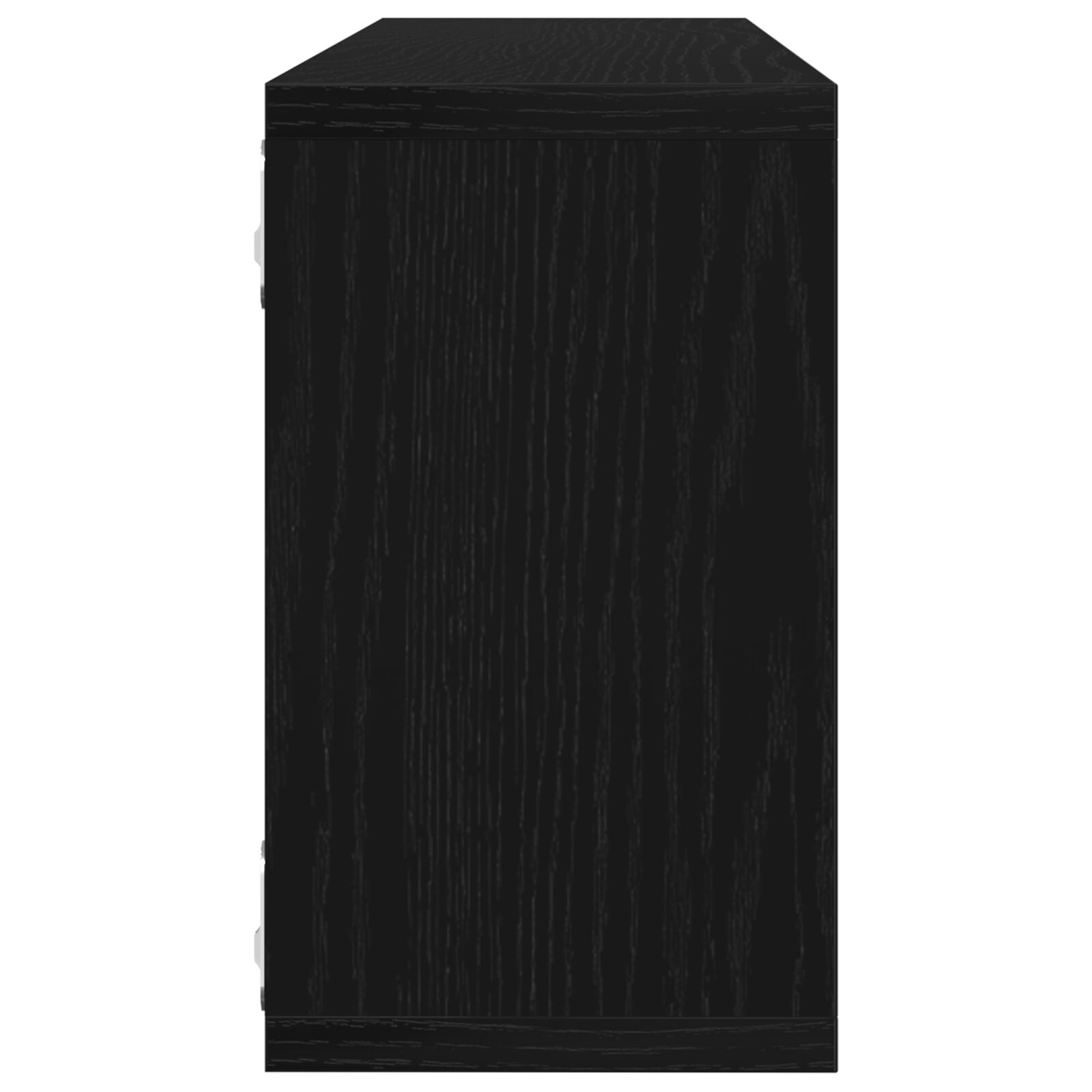 Fali polcok 4 db fekete tölgy 80x15x26 cm mérnöki fa