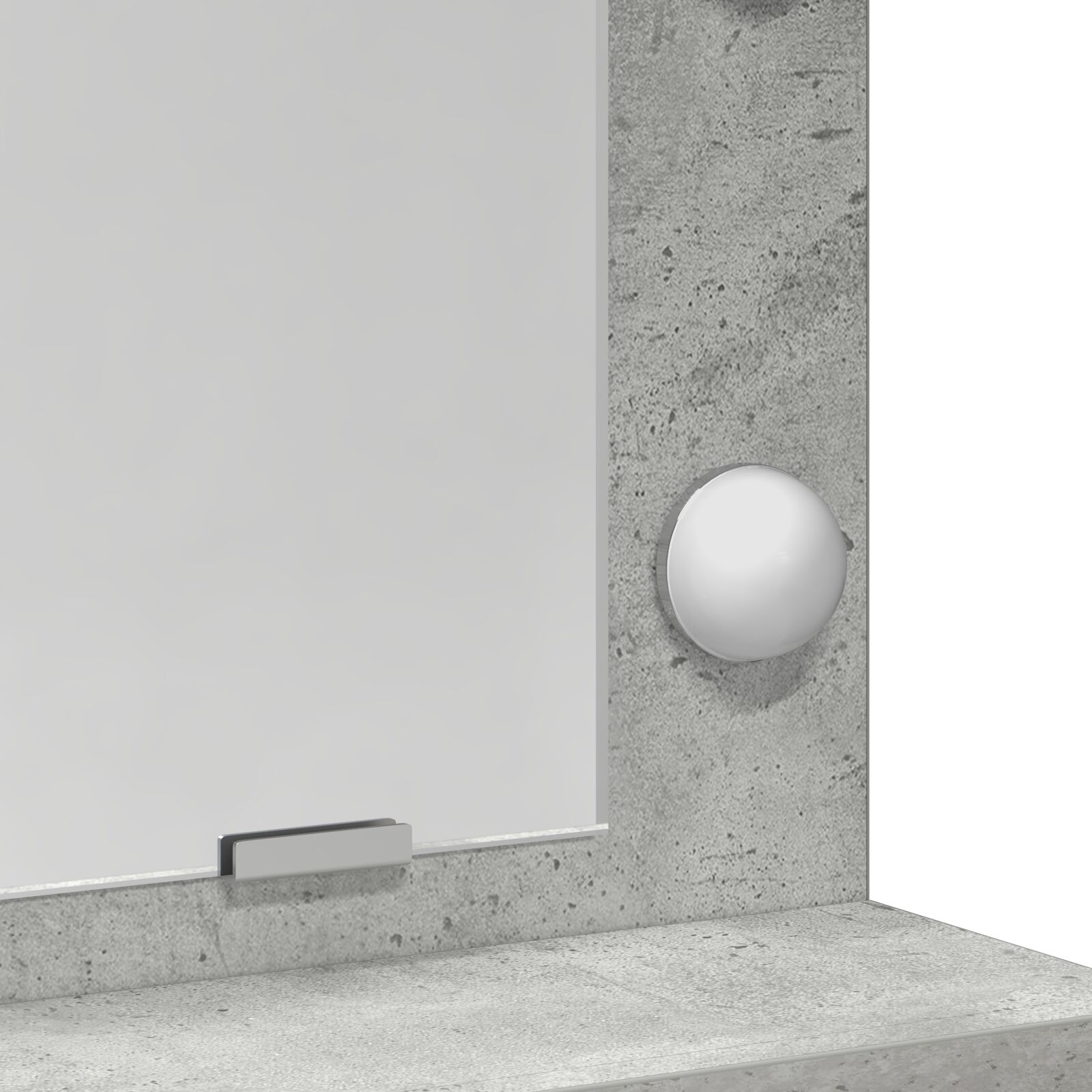Led-es sminkasztal beton szürke 50x41x135 cm