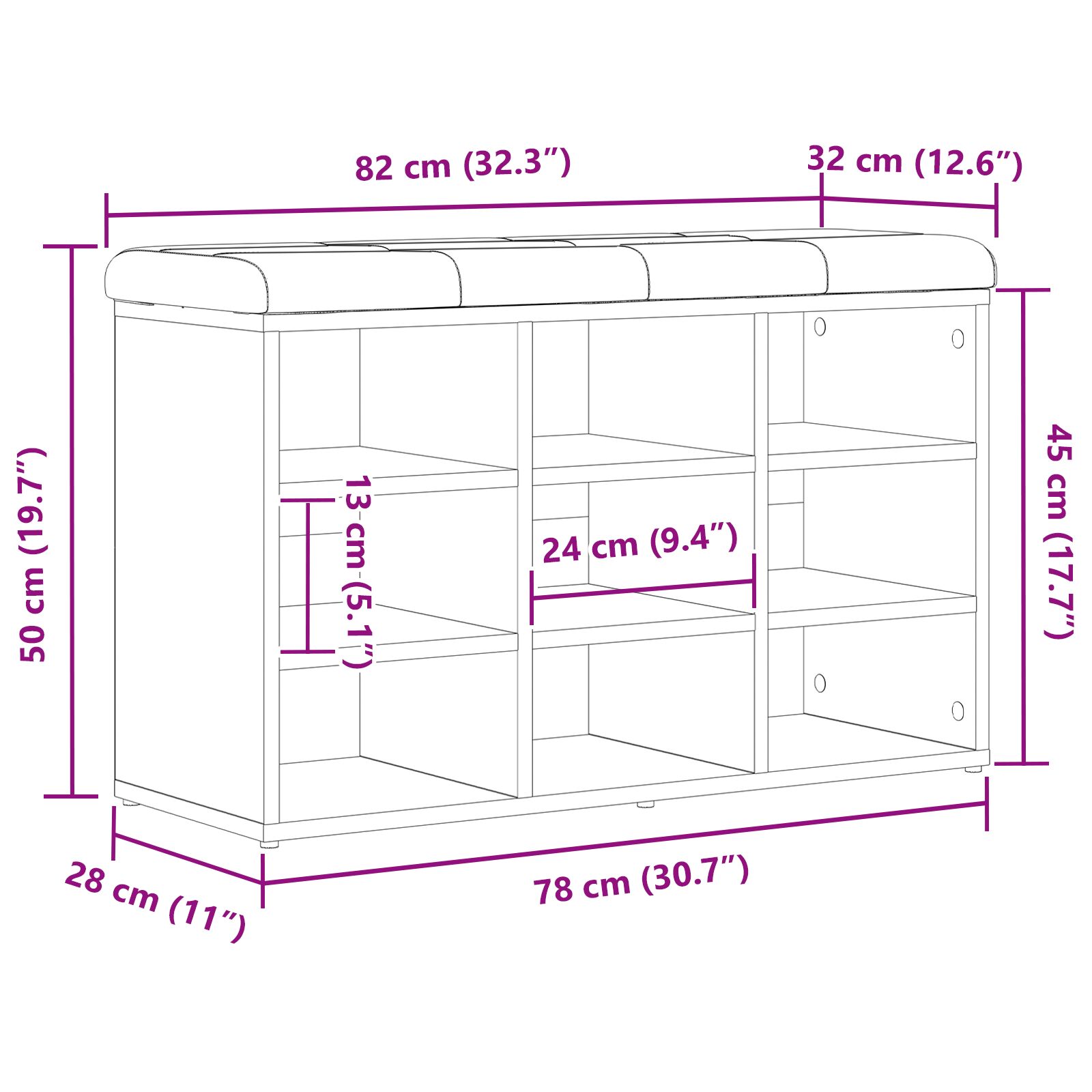 Tárolópad fekete tölgy 80x30x48 cm műgyanta