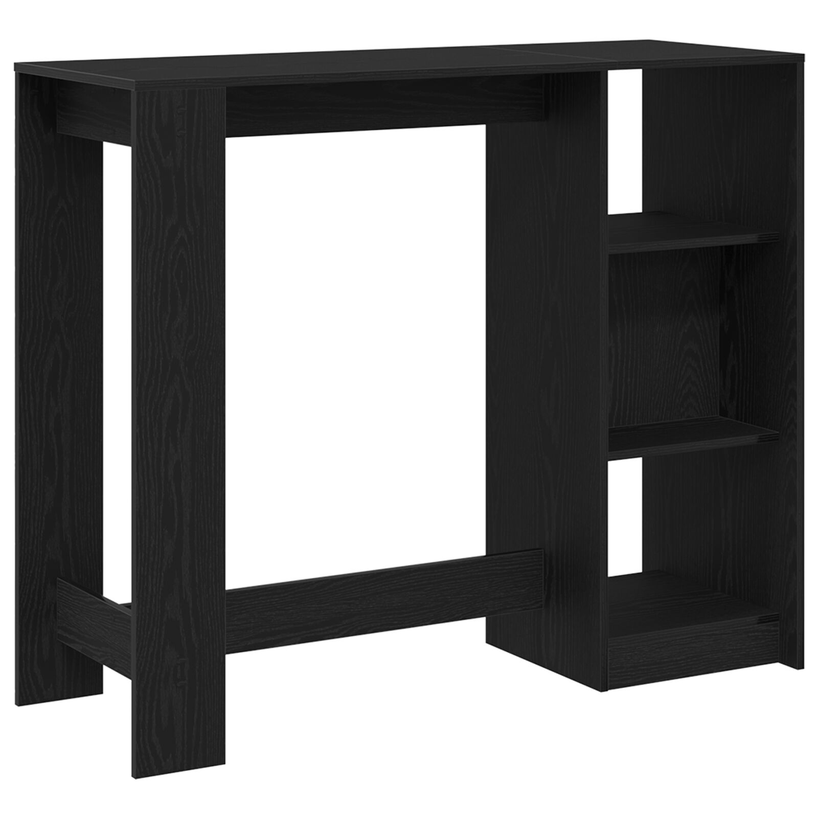 Bárasztal polccal fekete tölgy 102,5x46x103,5 cm műgyanta Bárasztal polccal fekete tölgy 102,5x46x103,5 cm műgyanta