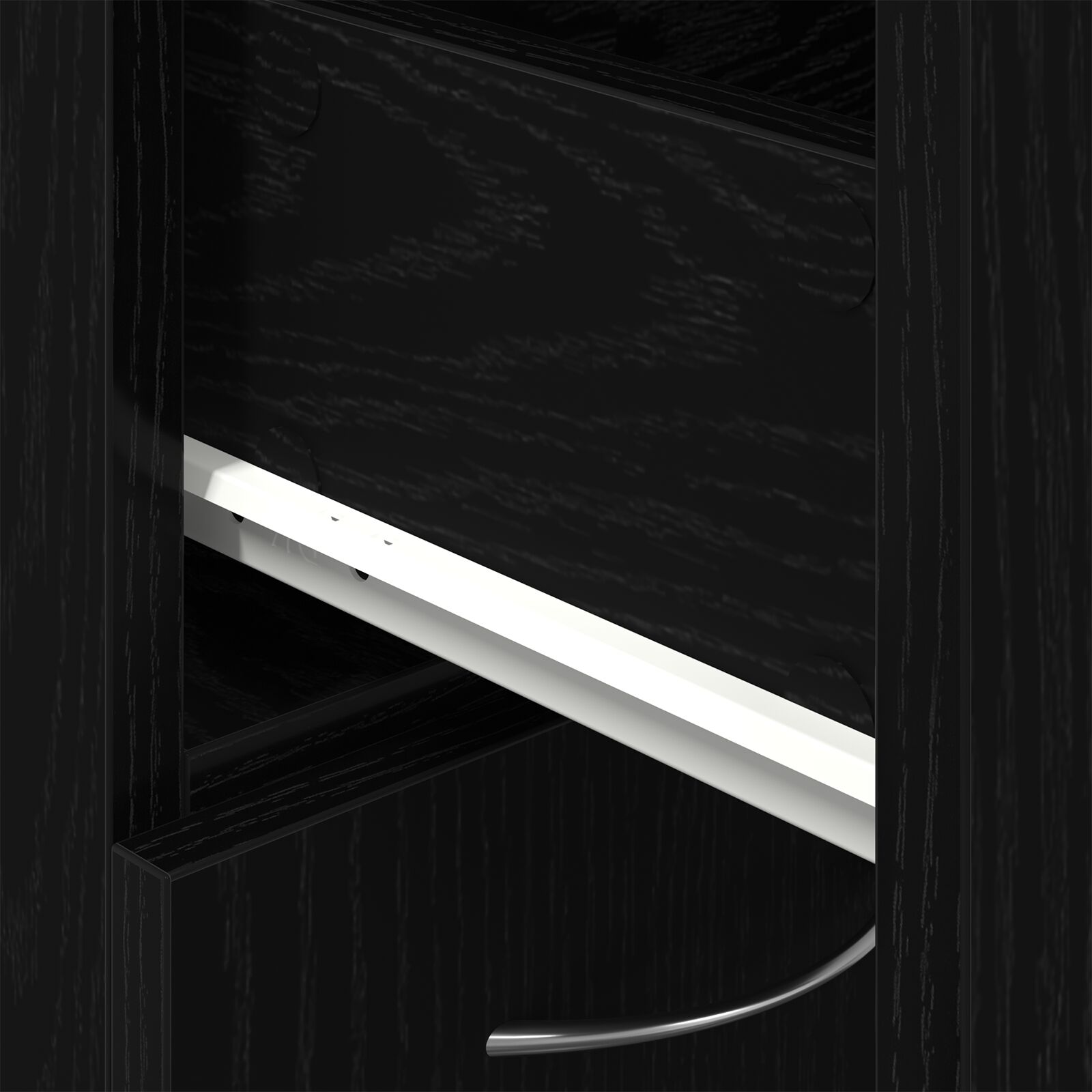 Fekete tölgy fürdőszobai szekrény 25x25x170 cm mérnöki fa