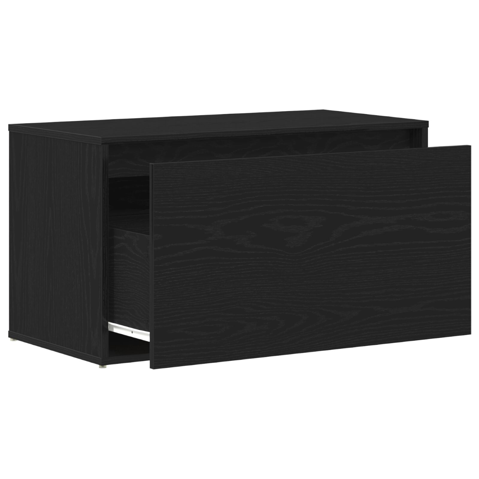Fészek pad fekete tölgy 80x40x45 cm mérnöki fa