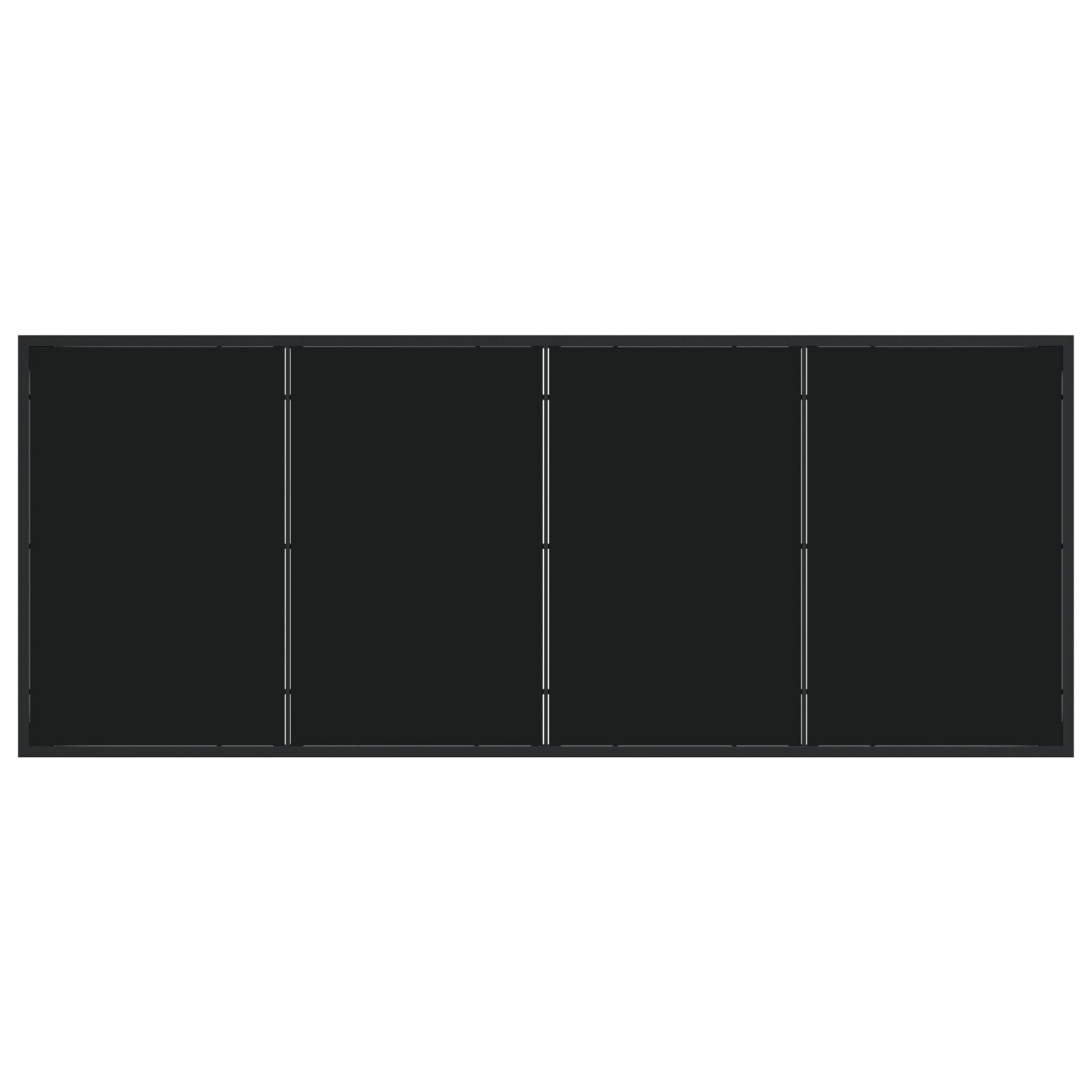 9 részes kerti étkező szett párnákkal, fekete poli rattan