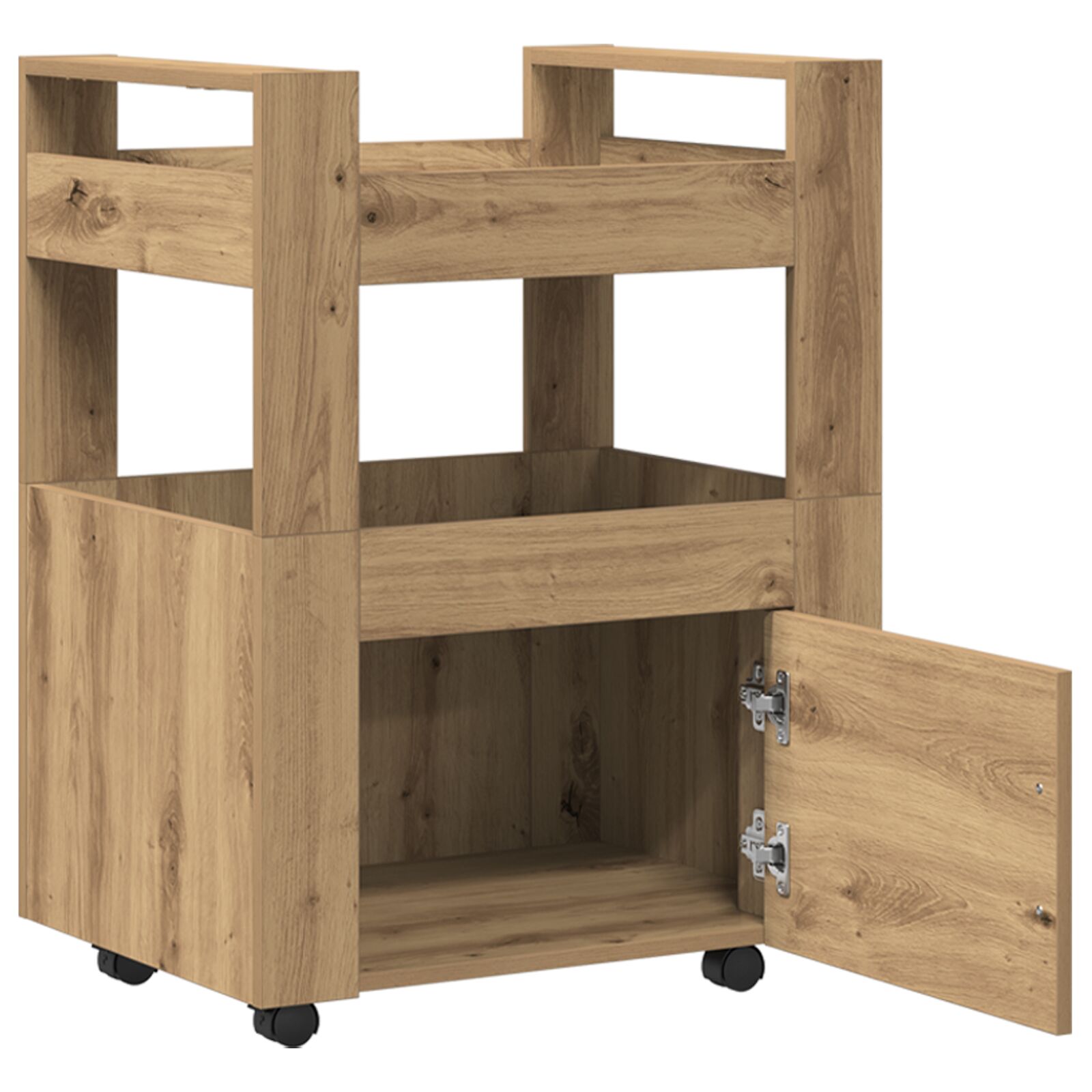 Konyhai trolly mesteri tölgy 60x45x80 cm mérnöki fa