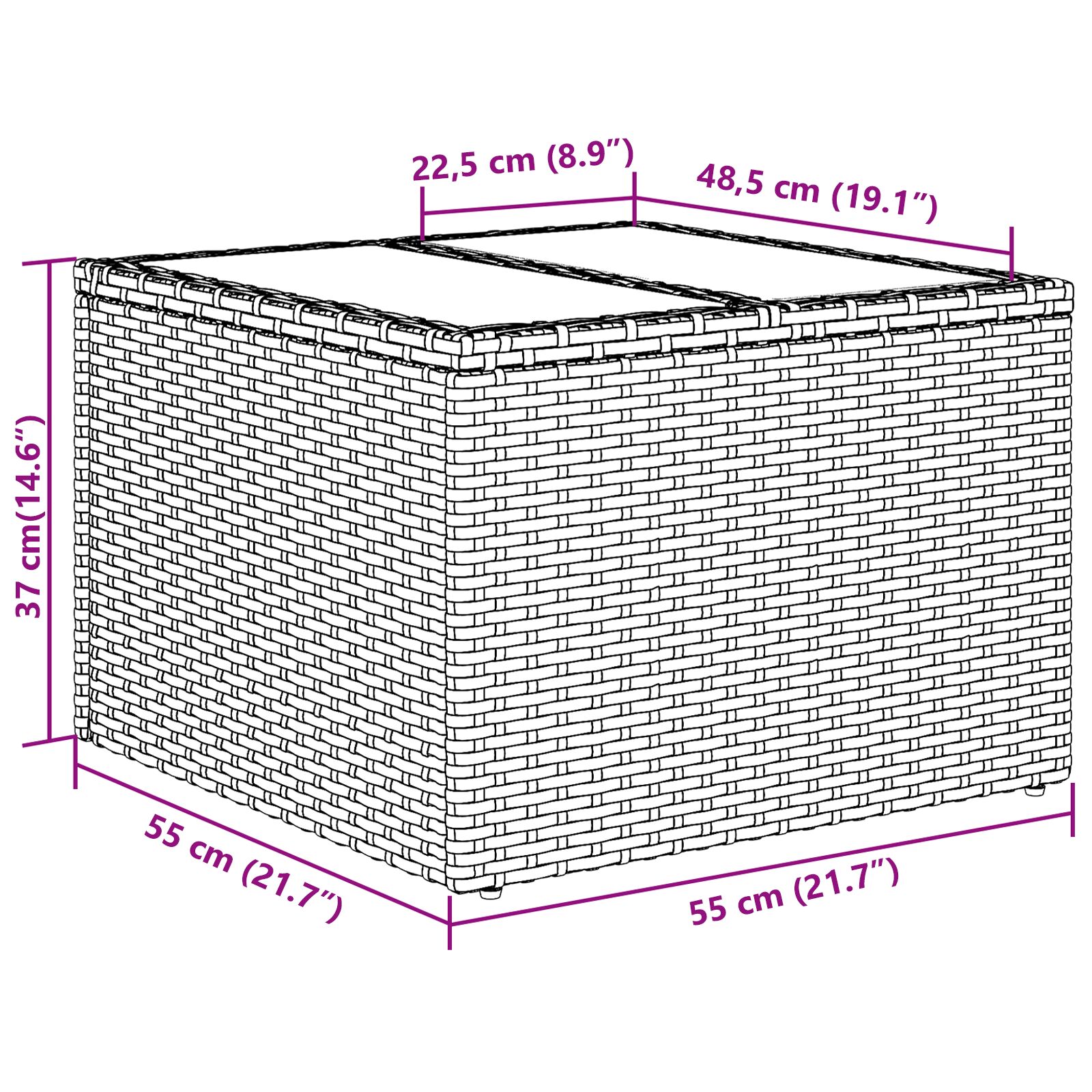 11 darabos kerti kanapé szett párnákkal bézs poli rattan