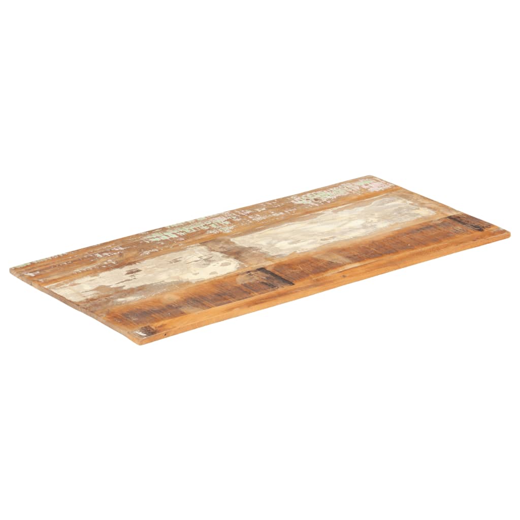 Négyszögű tömör újrahasznosított fa asztallap 60x120cm 15-16 mm