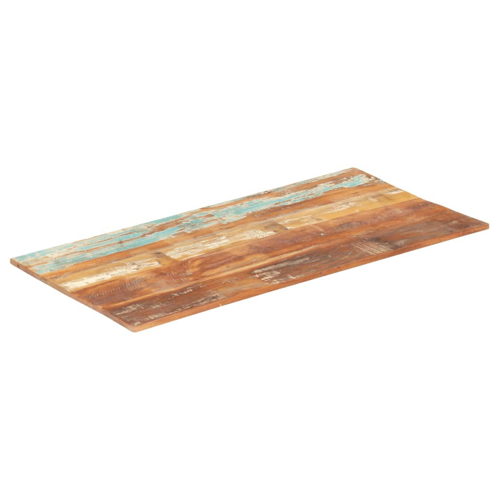 Négyszögű tömör újrahasznosított fa asztallap 60x120cm 15-16 mm