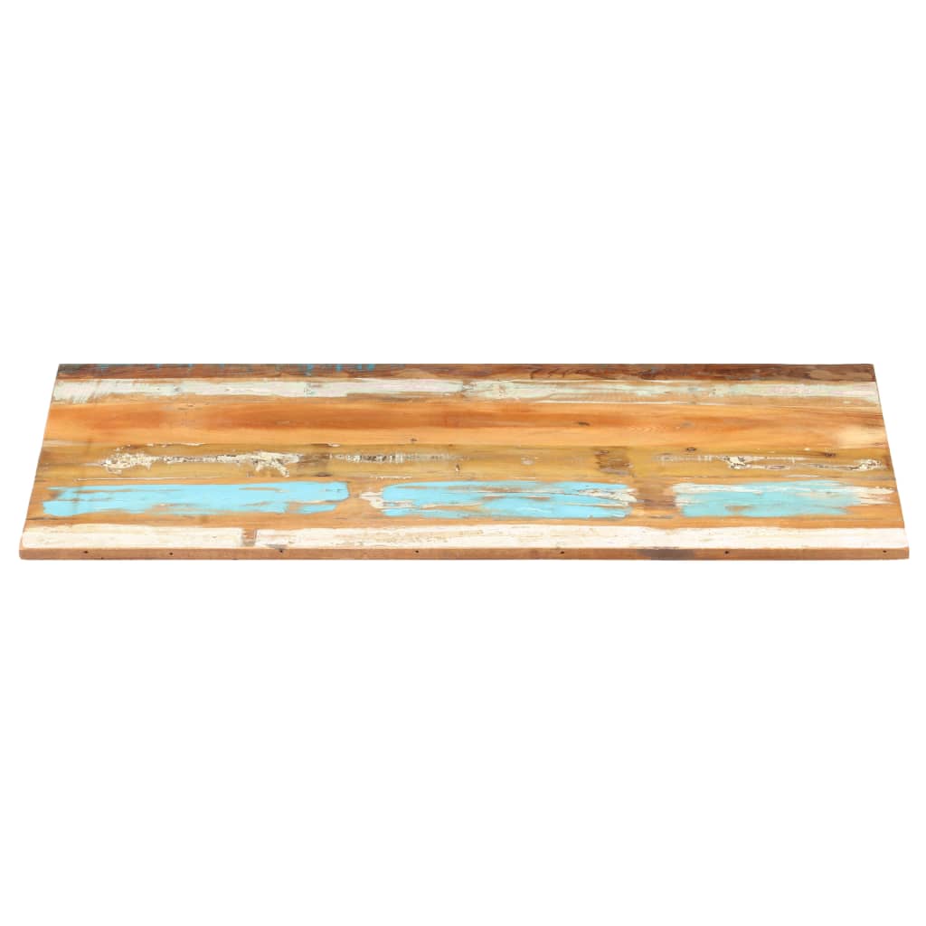 Négyszögű tömör újrahasznosított fa asztallap 60x120cm 15-16 mm