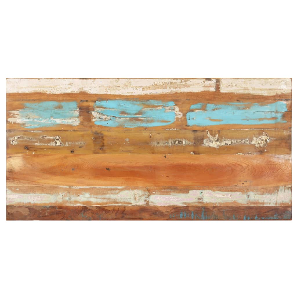 Négyszögű tömör újrahasznosított fa asztallap 60x140cm 15-16 mm