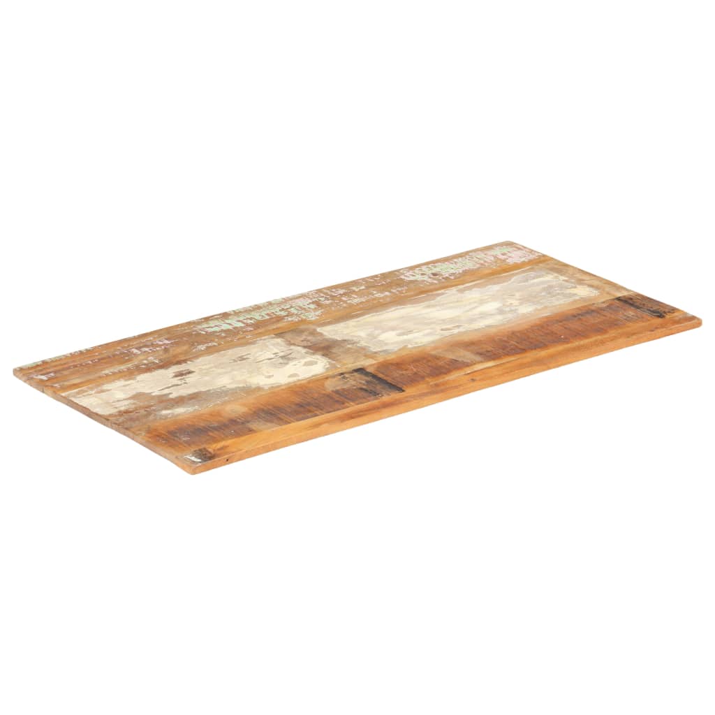 Négyszögű tömör újrahasznosított fa asztallap 60x140cm 15-16 mm