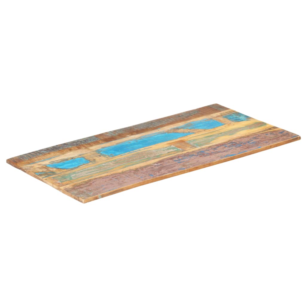 Négyszögű tömör újrahasznosított fa asztallap 60x140cm 15-16 mm