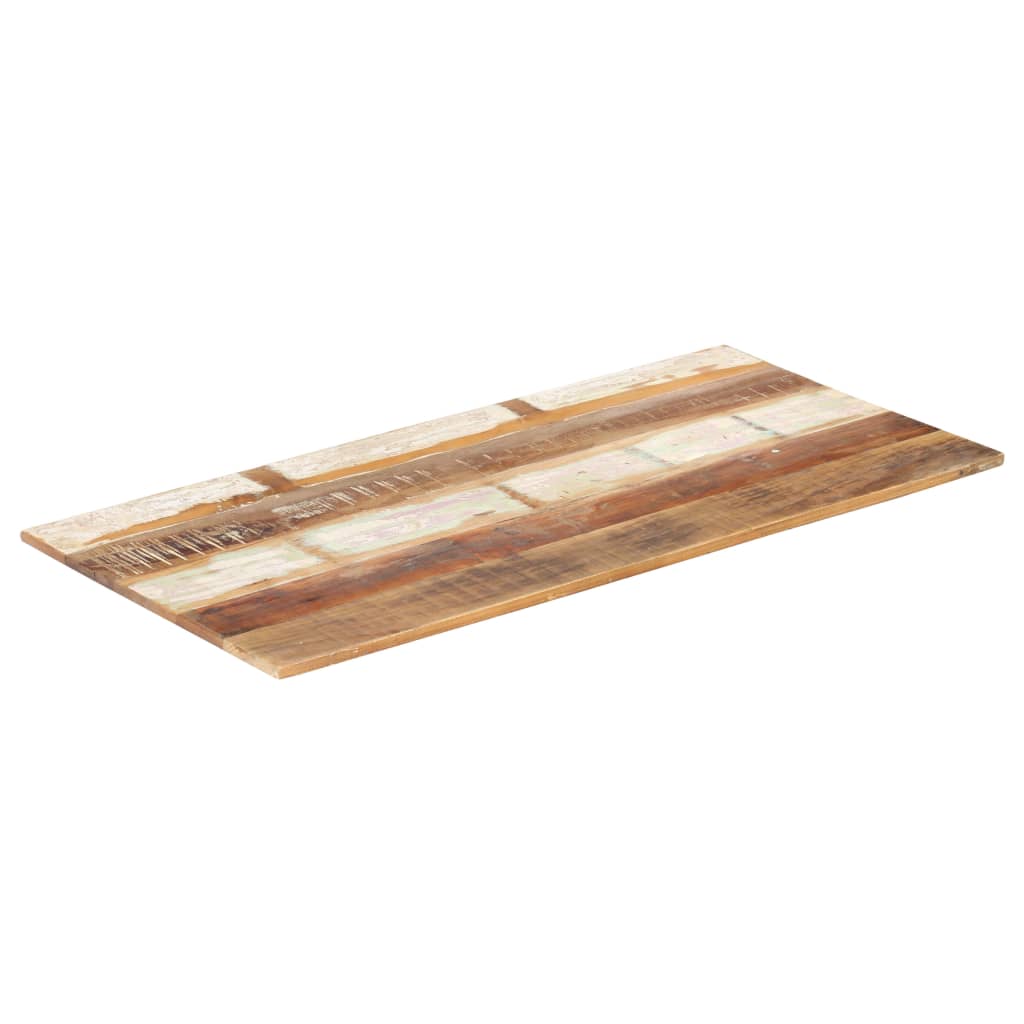 Négyszögű tömör újrahasznosított fa asztallap 60x140cm 15-16 mm