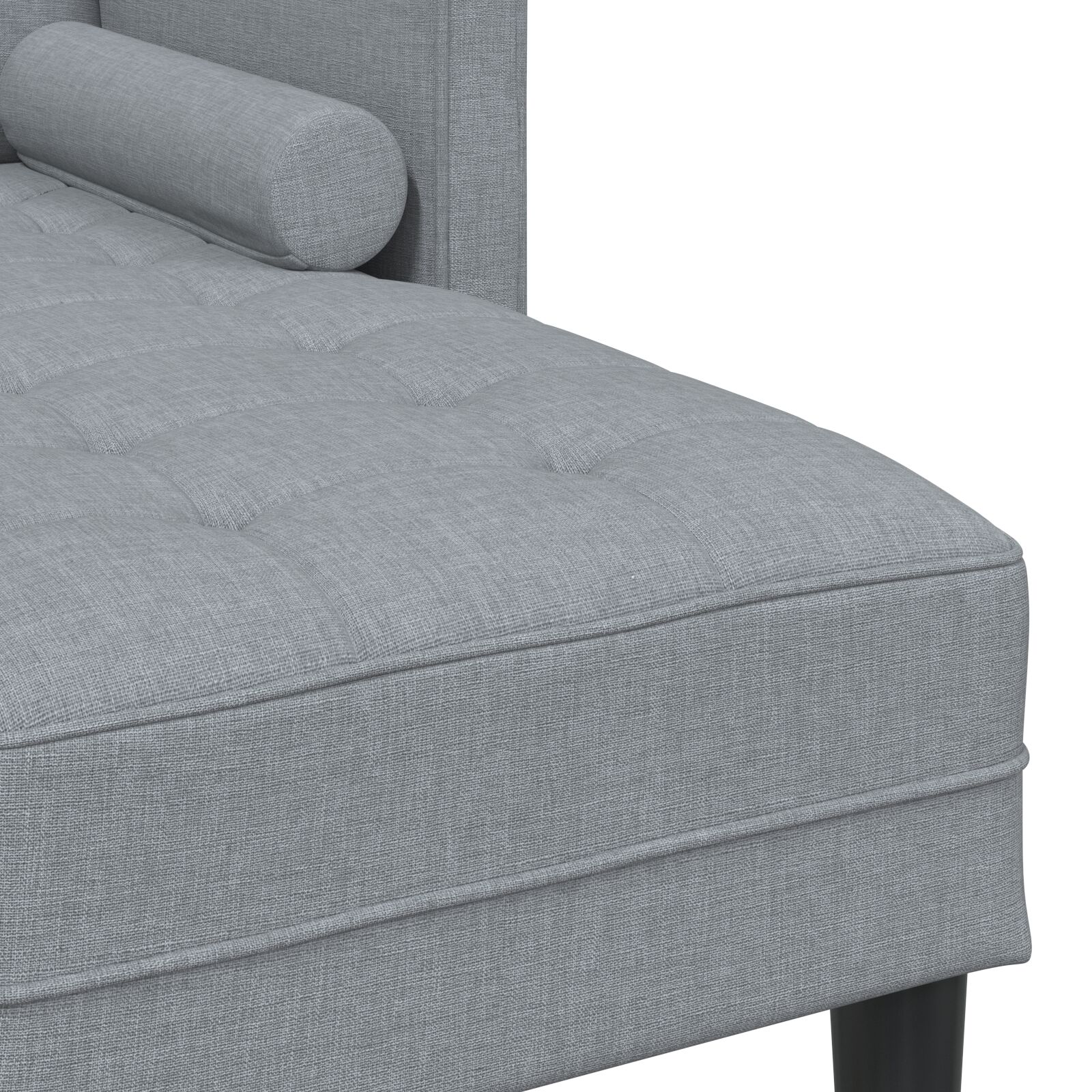 2 részes kanapé készlet párnákkal, világosszürke szövet