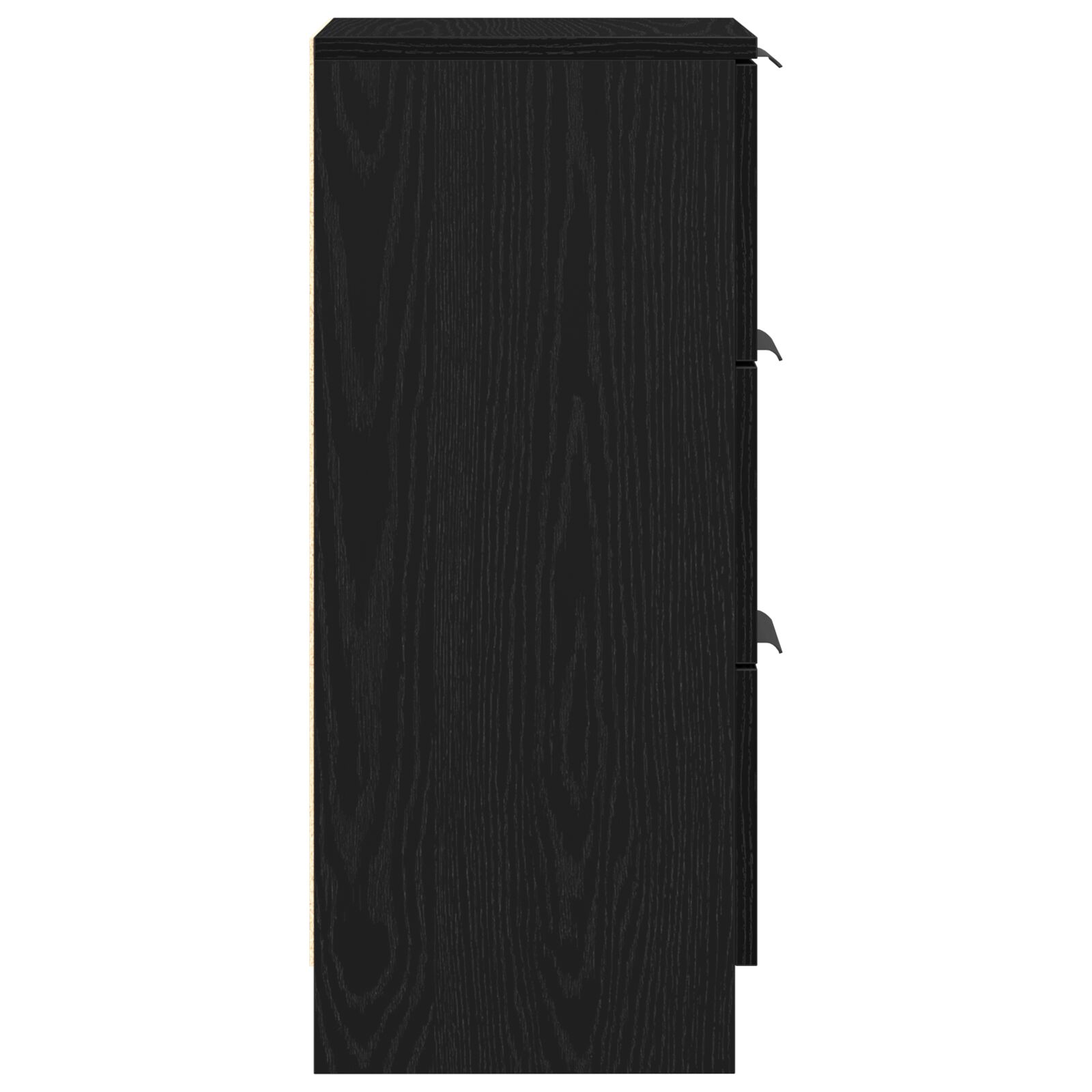 2 db fekete tölgy oldalszekrény 30x30x70 cm műgyanta fa