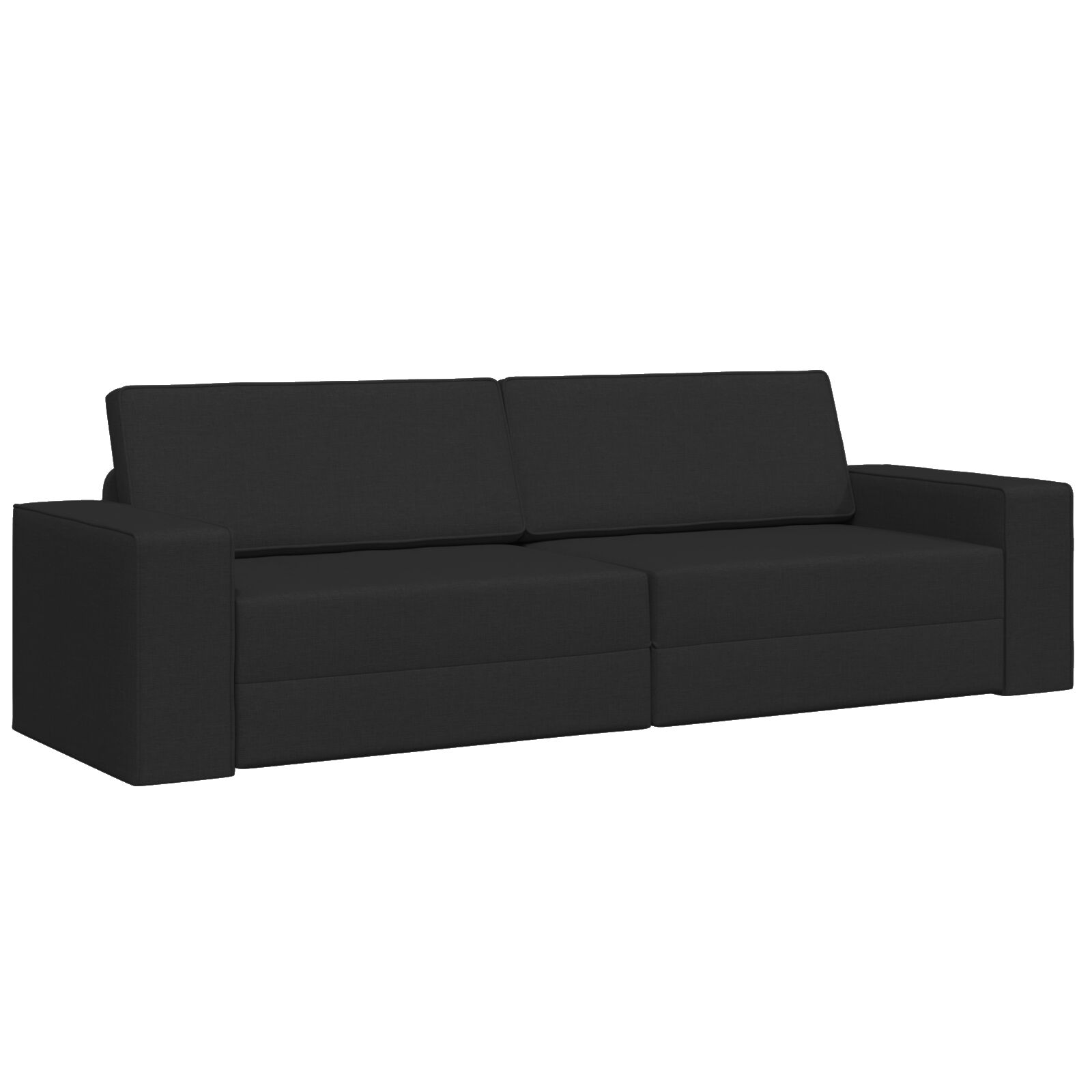 Földi kanapéágy 2 az 1-ben fekete 245x150x60.5 cm szövet Földi kanapéágy 2 az 1-ben fekete 245x150x60.5 cm szövet