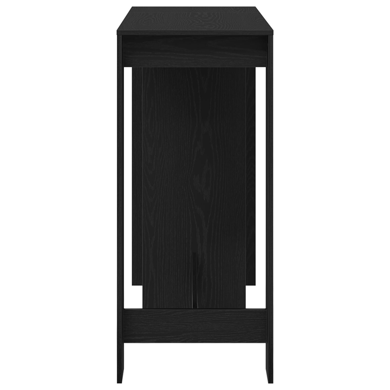 Bárasztal polccal fekete tölgy 102,5x46x103,5 cm műgyanta Bárasztal polccal fekete tölgy 102,5x46x103,5 cm műgyanta