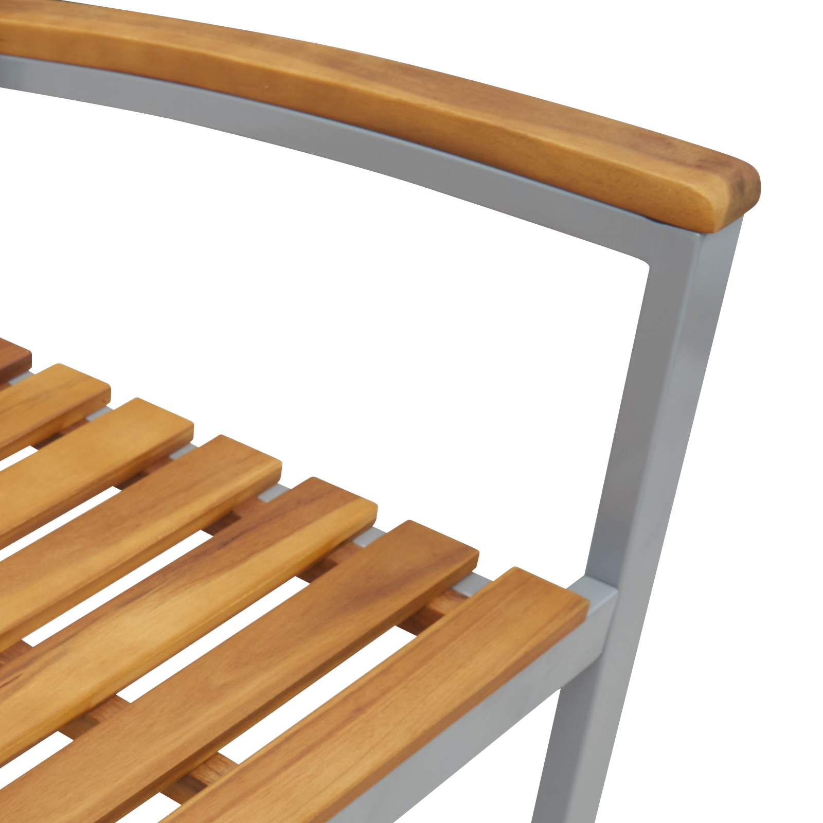 7 darabos kert étkező szett tömör akácfa és fém