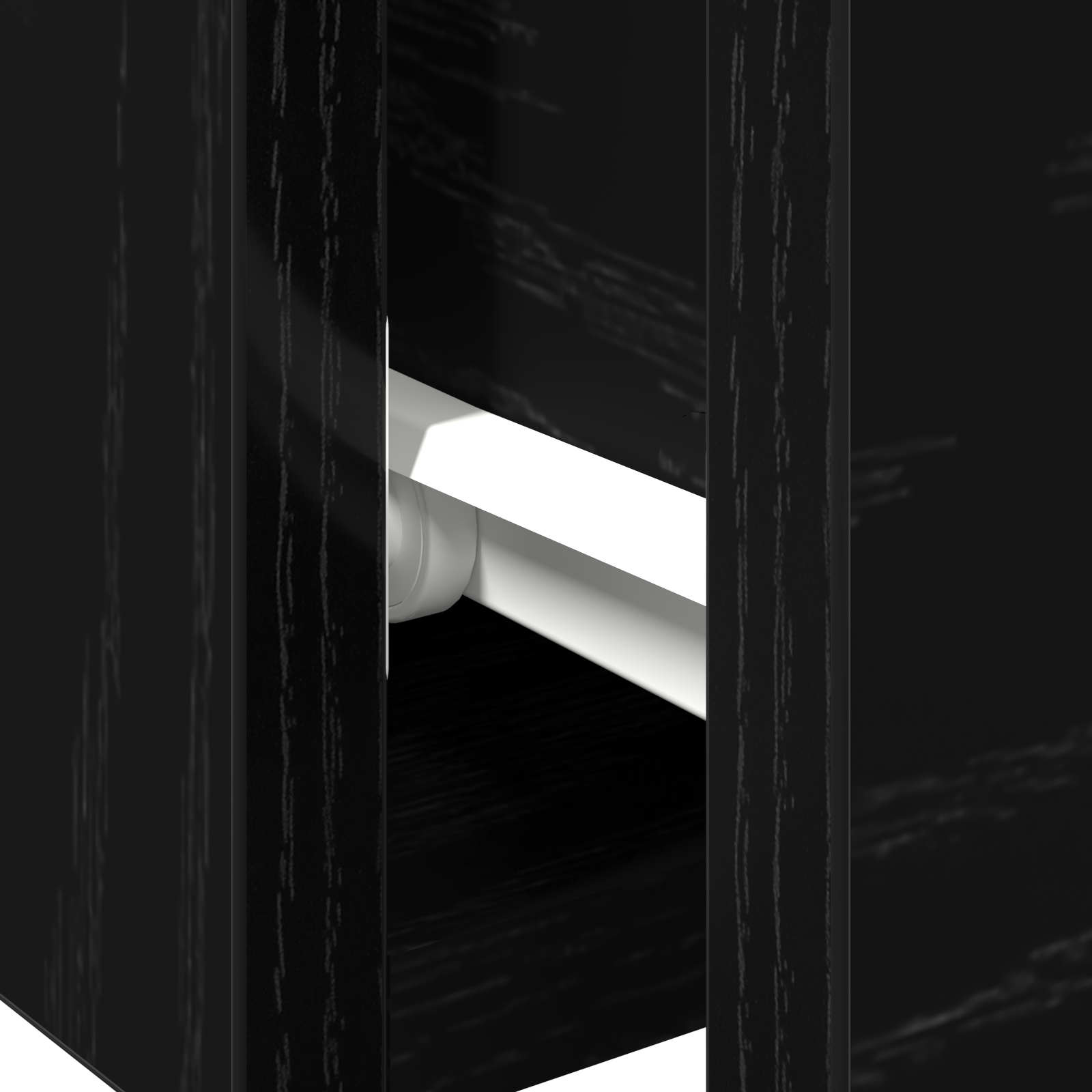 Fali szekrények 2 db fekete tölgy 102x30x20 cm szerelt fa