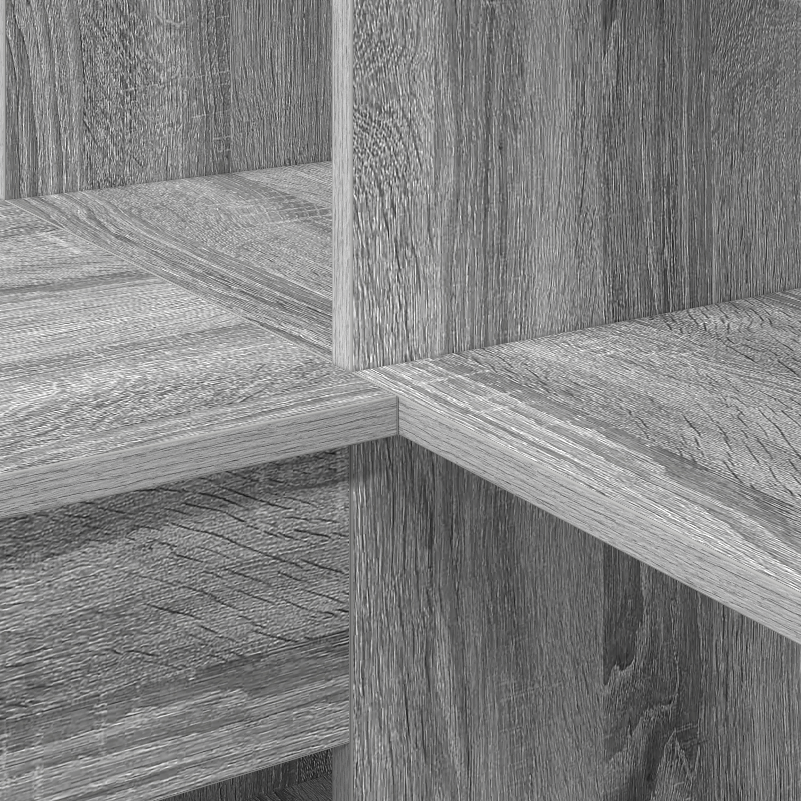 Sarokíróasztal polcokkal tárolóval szürke sonoma 101,5 x 149,5 x 149,5 cm