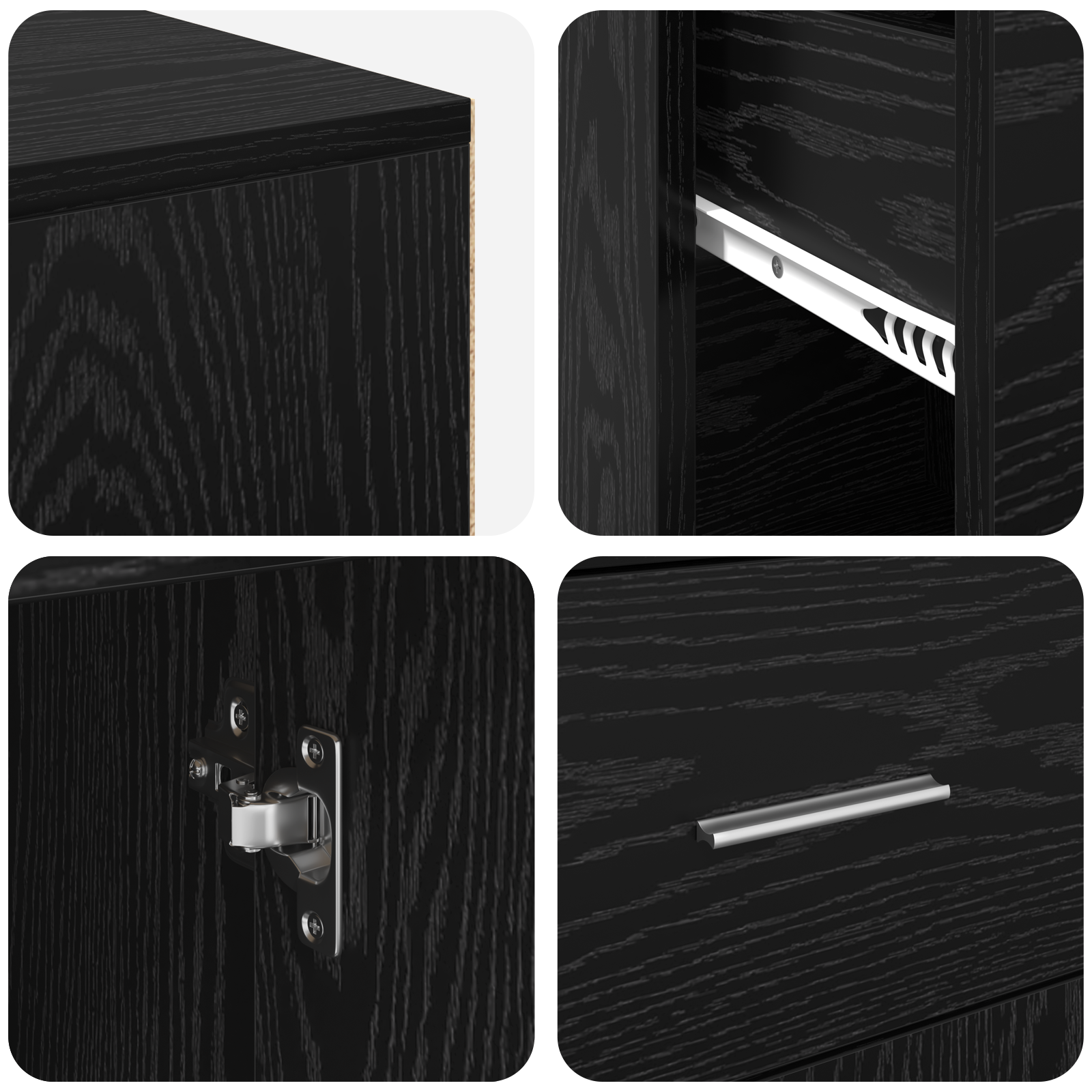 Sarok íróasztal fekete tölgy 102x88x75 cm forgácslap