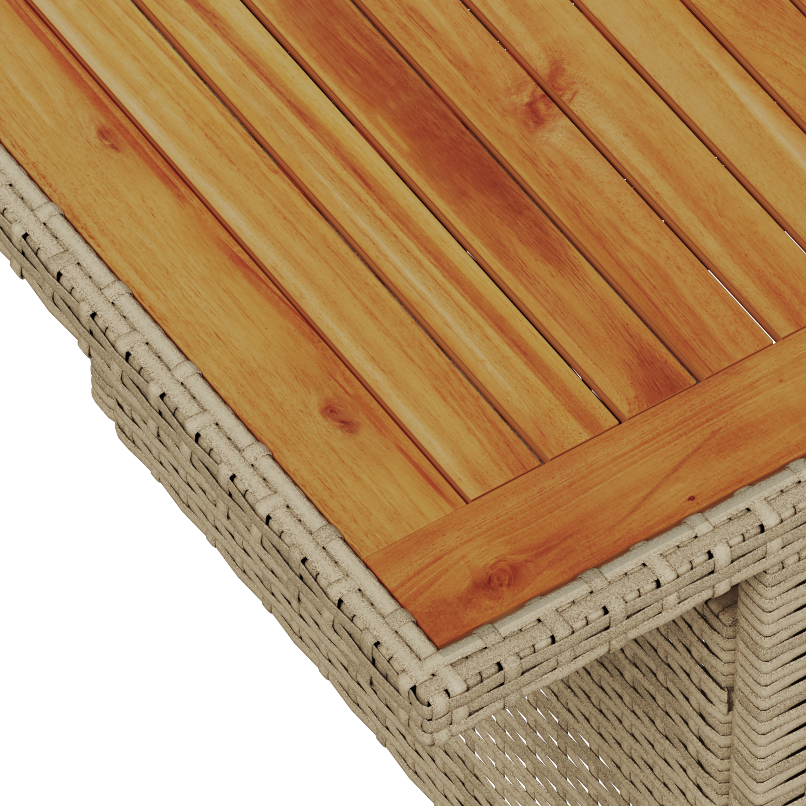 9 darabos kerti kanapé szett párnák, bézs poli fonott akácia, 2-személyes kerti kanapé párnákkal bézs poli fonott