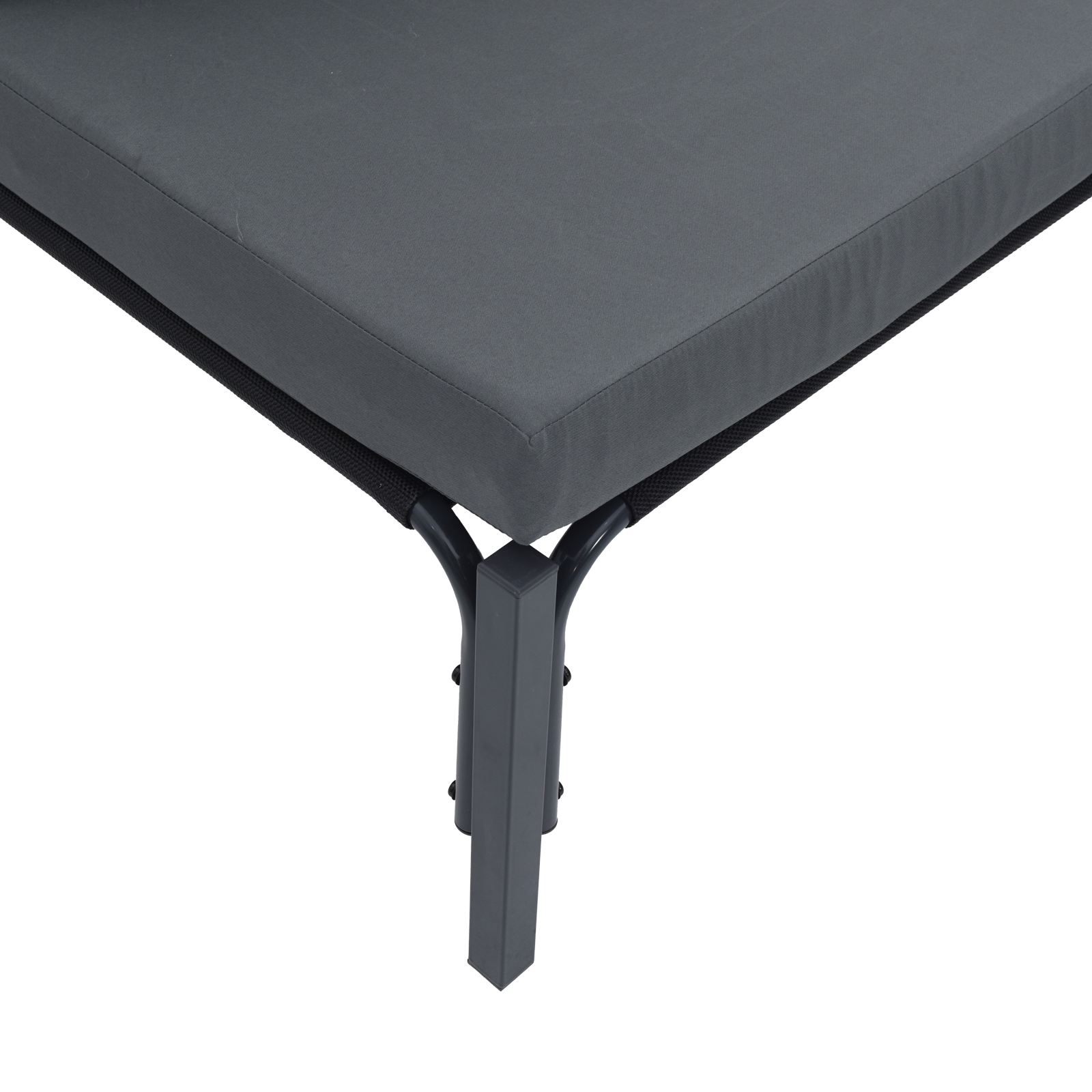 Kerti kanapé szett 9 pcs antracitszürke acél