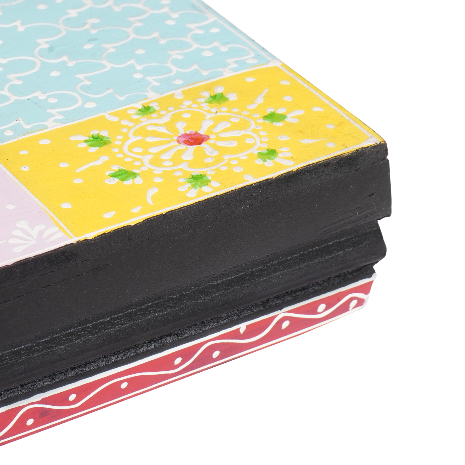 3 darabos fali polc szett 100x20x6 cm tömör mangófából