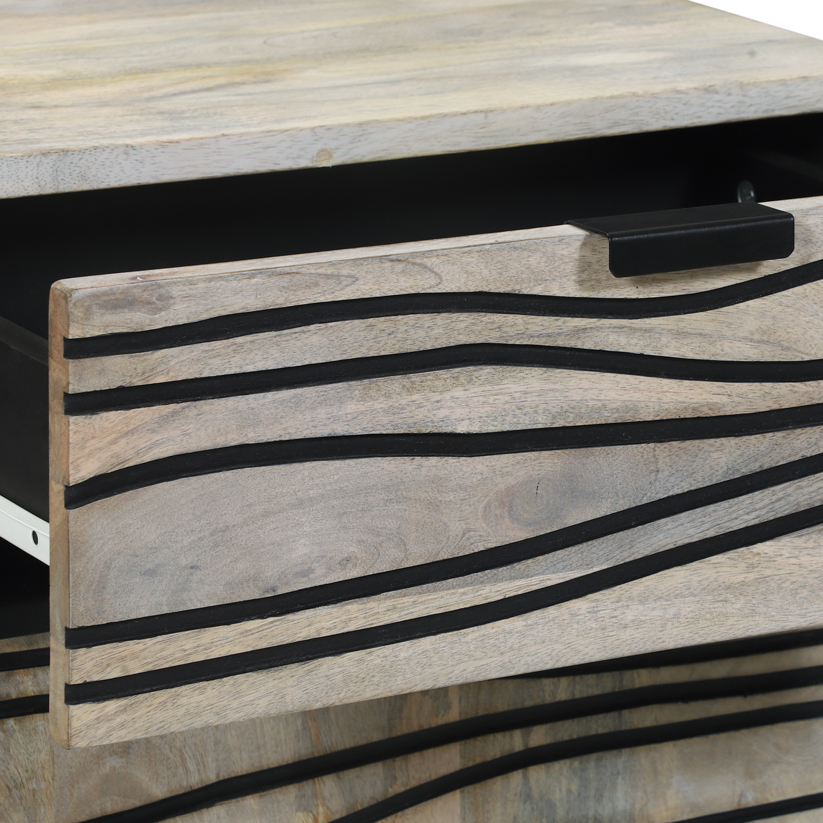 Éjjeliszekrények fiókkal fehér és fekete 50 x 33 x 60 cm