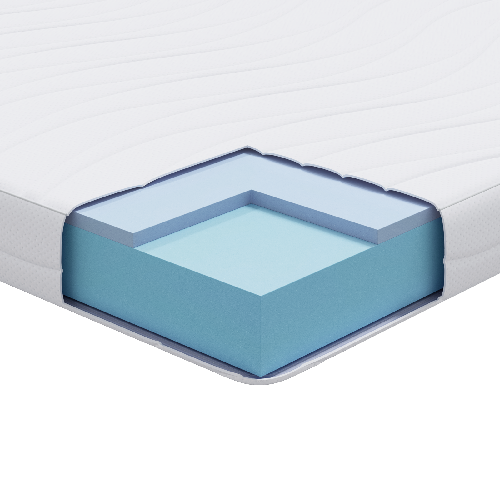 Matracok fehér 90 x 200 cm 100% poliészter szövet