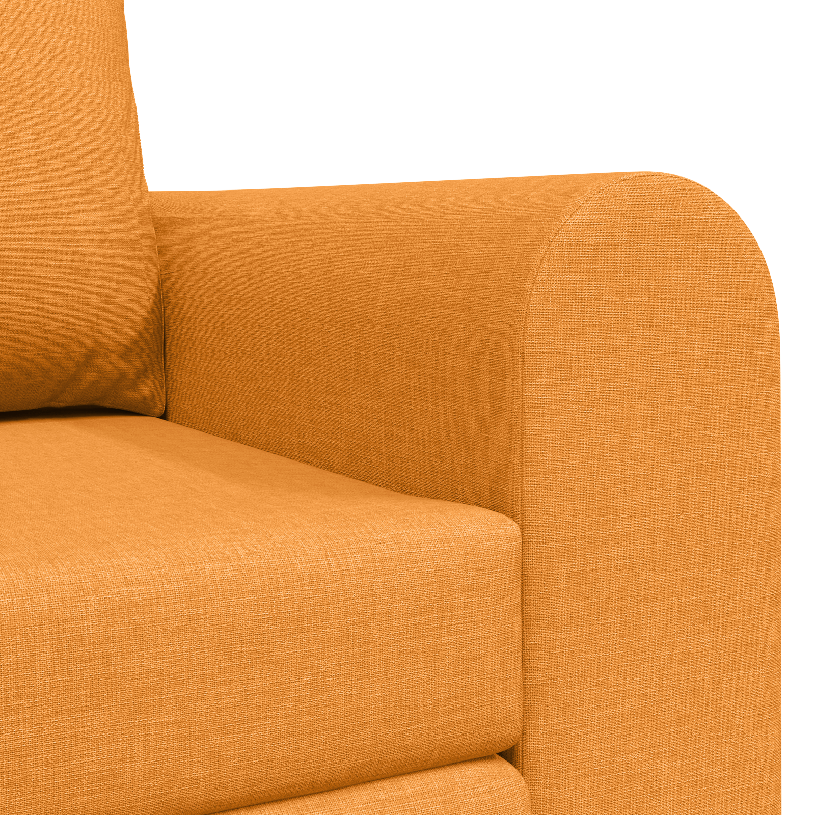 Padló sofa ágy 2 az 1-ben sötét sárga 148x71x83 cm textil