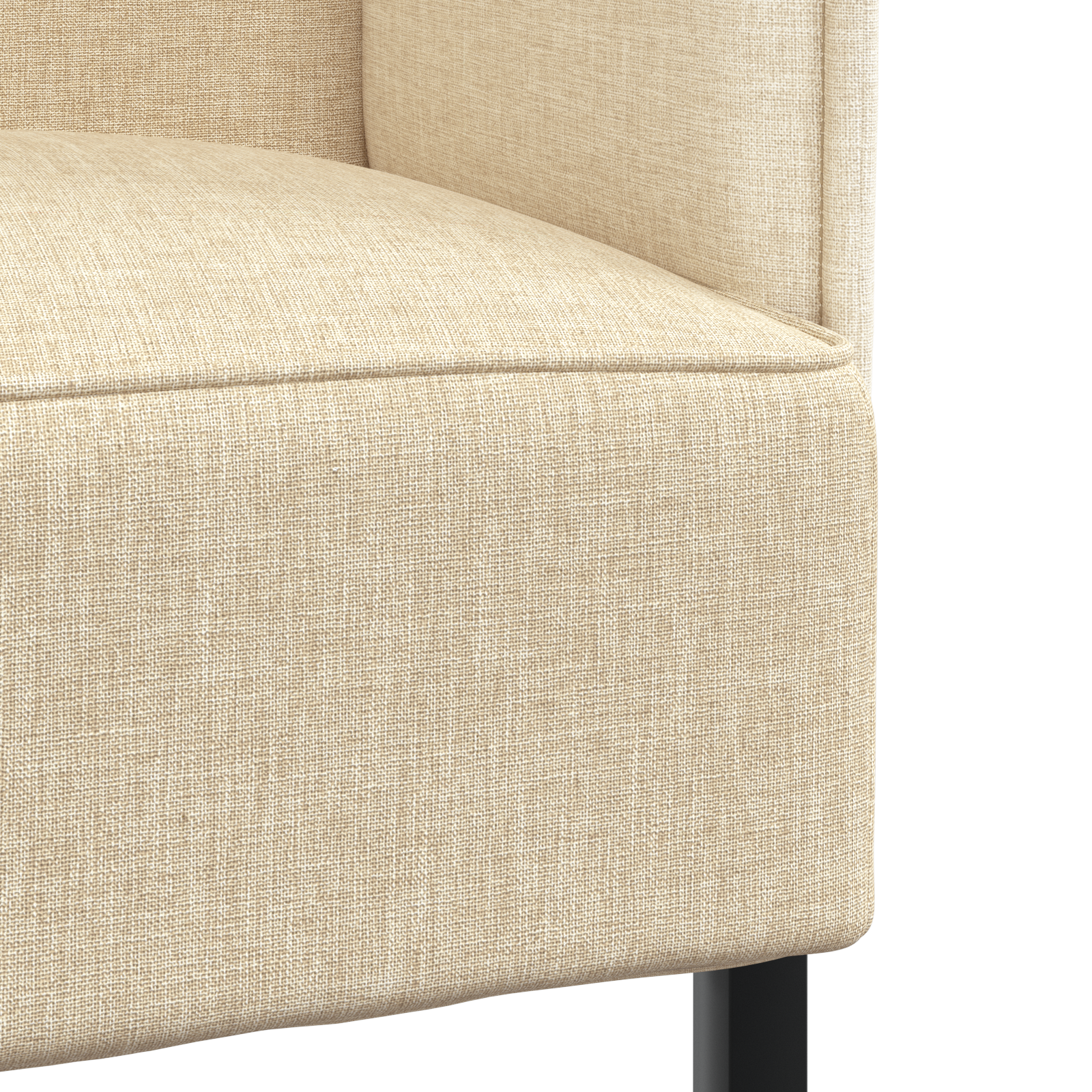 Magas háttámlás kanapé krém 109x56x121 cm textil