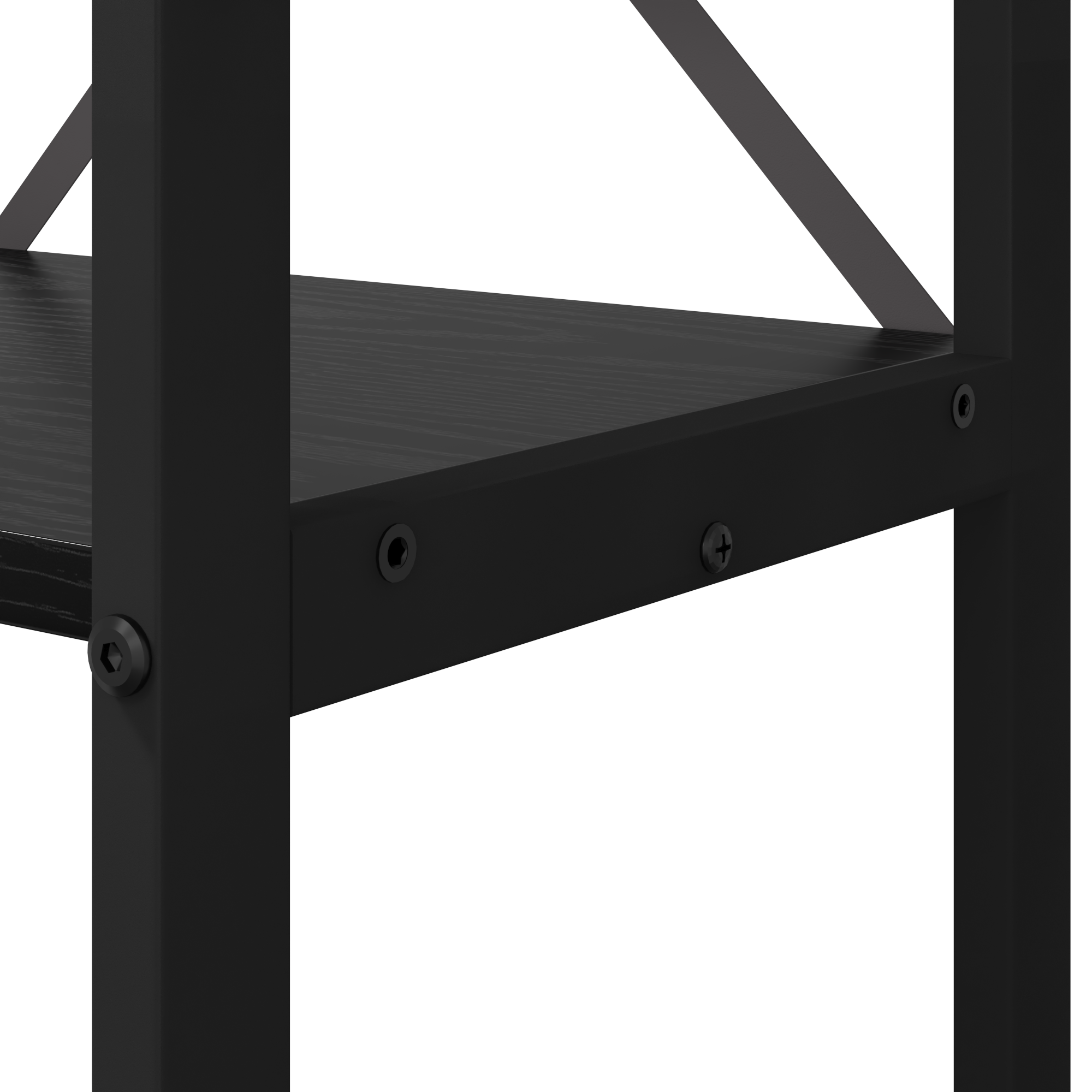 Könyvszekrény musta tammi 80 x 30 x 188 cm fa és acél