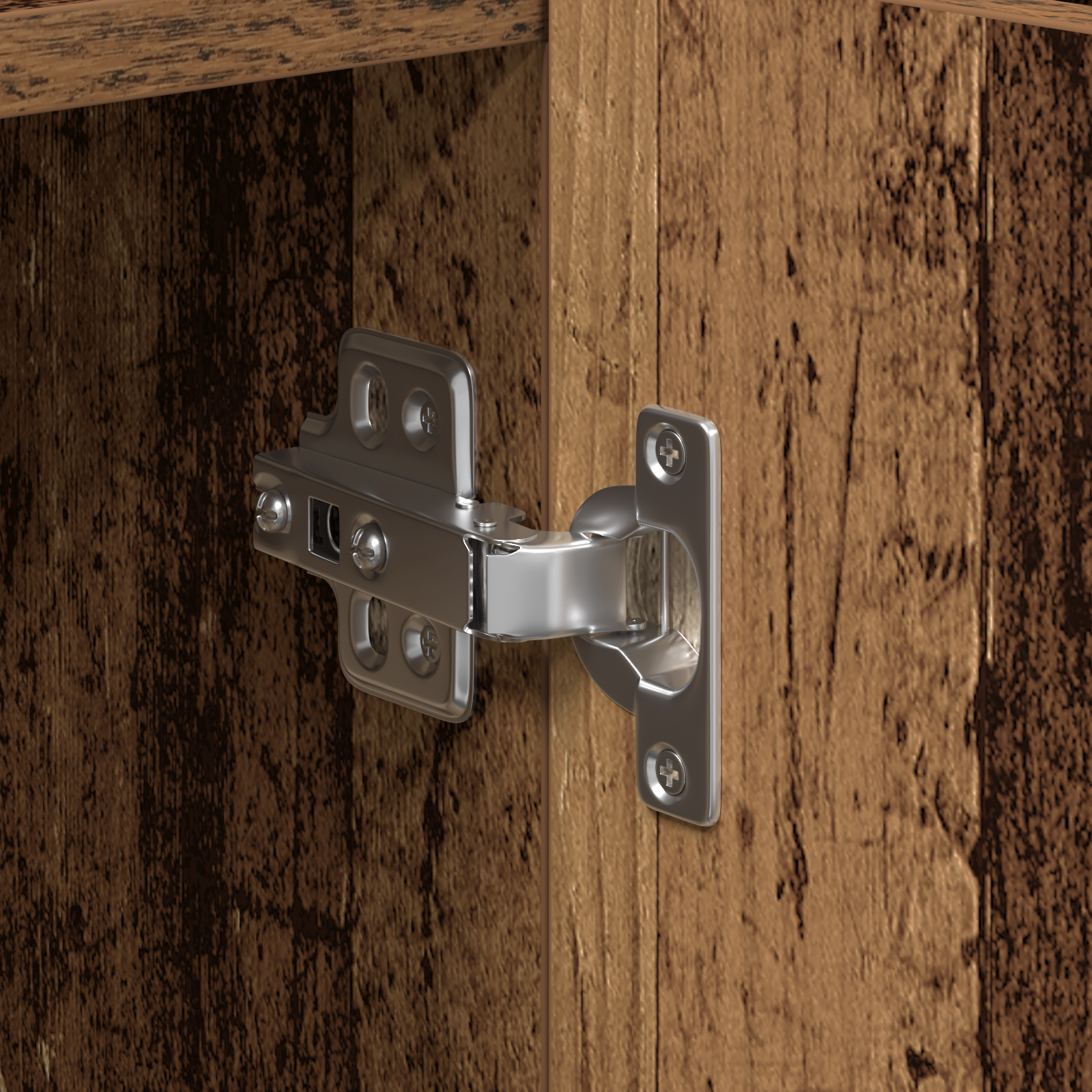 Oldalajtó régi fából, 90x34x80 cm, tömör újrahasznosított