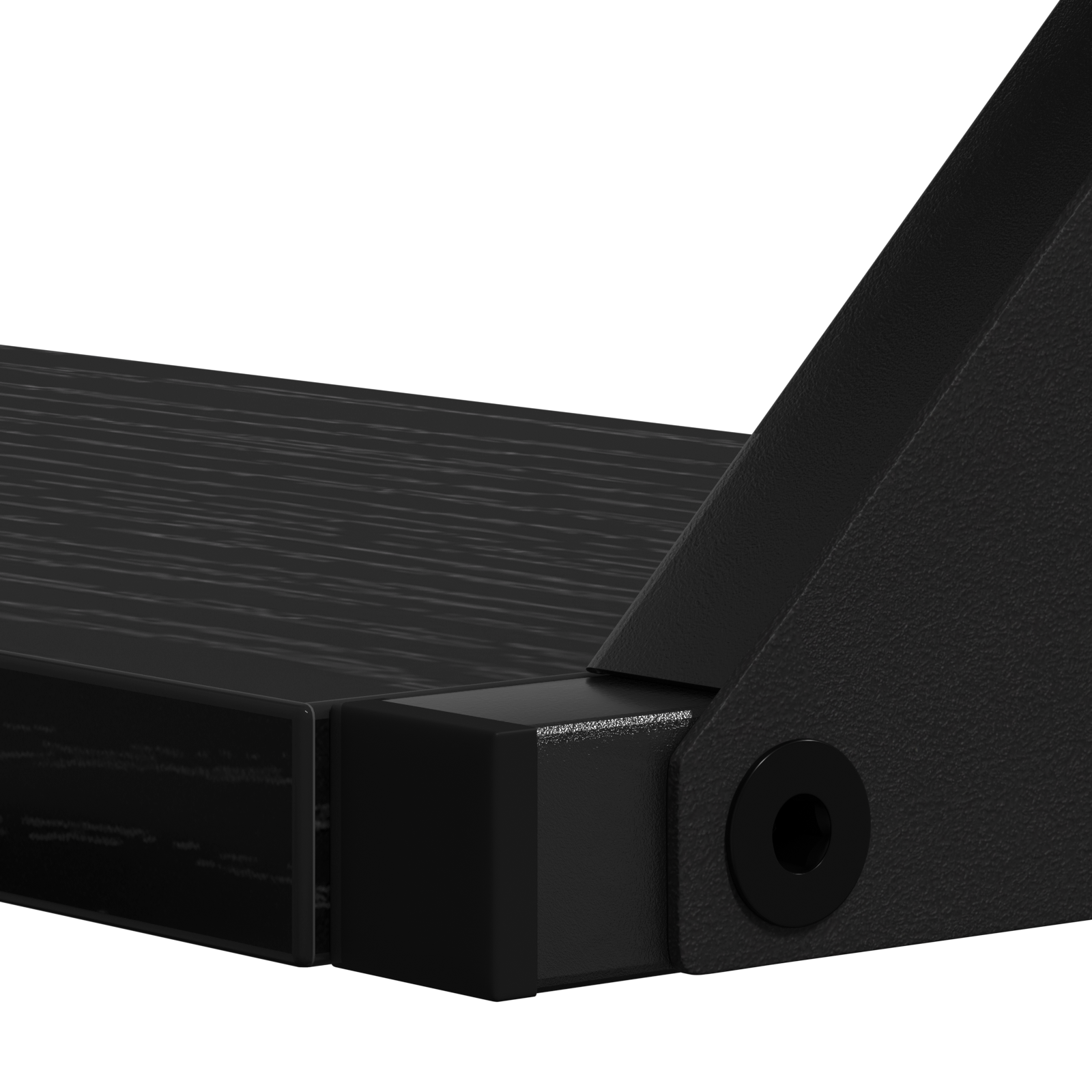 3 darabos fali polc szett fekete tölgy mérnöki fa